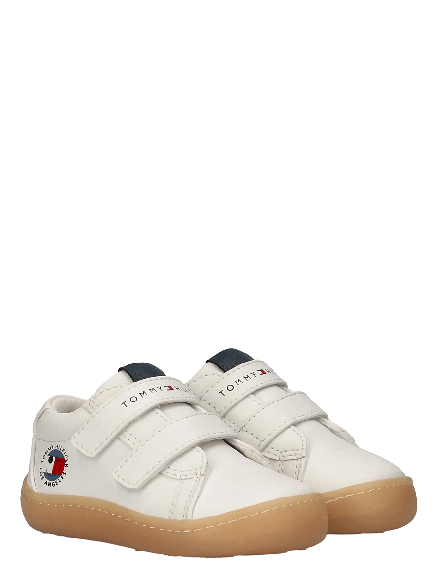 Tommy Hilfiger - MID CUT VELCRO SNEAKER NUDE - lave sneakers - white - 0