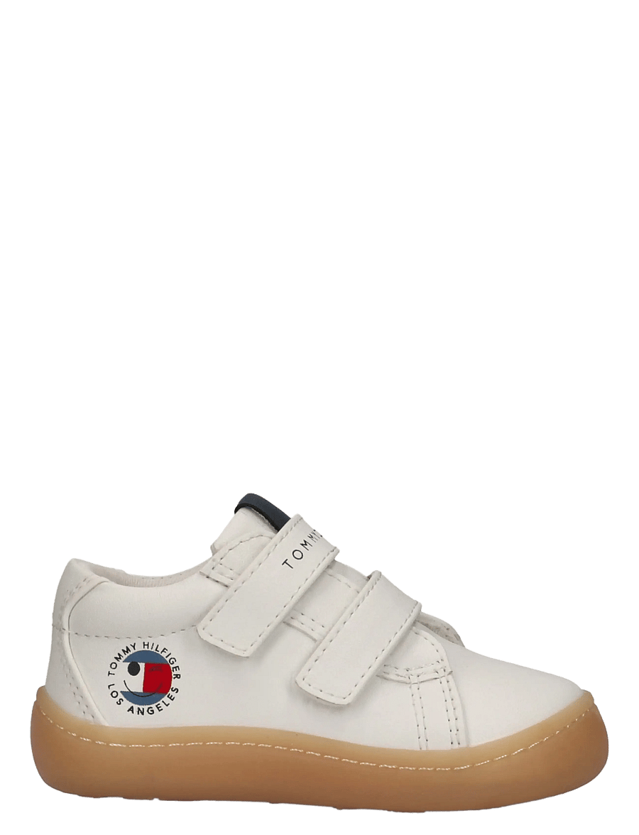 Tommy Hilfiger - MID CUT VELCRO SNEAKER NUDE - lave sneakers - white - 1