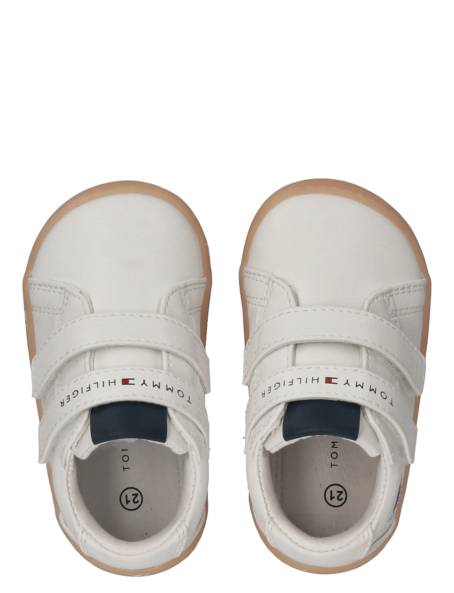 Tommy Hilfiger - MID CUT VELCRO SNEAKER NUDE - lave sneakers - white - 2