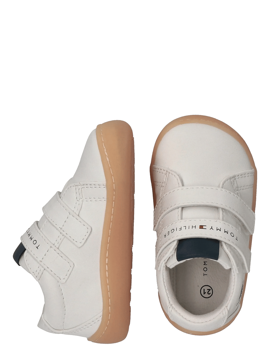 Tommy Hilfiger - MID CUT VELCRO SNEAKER NUDE - lave sneakers - white - 4