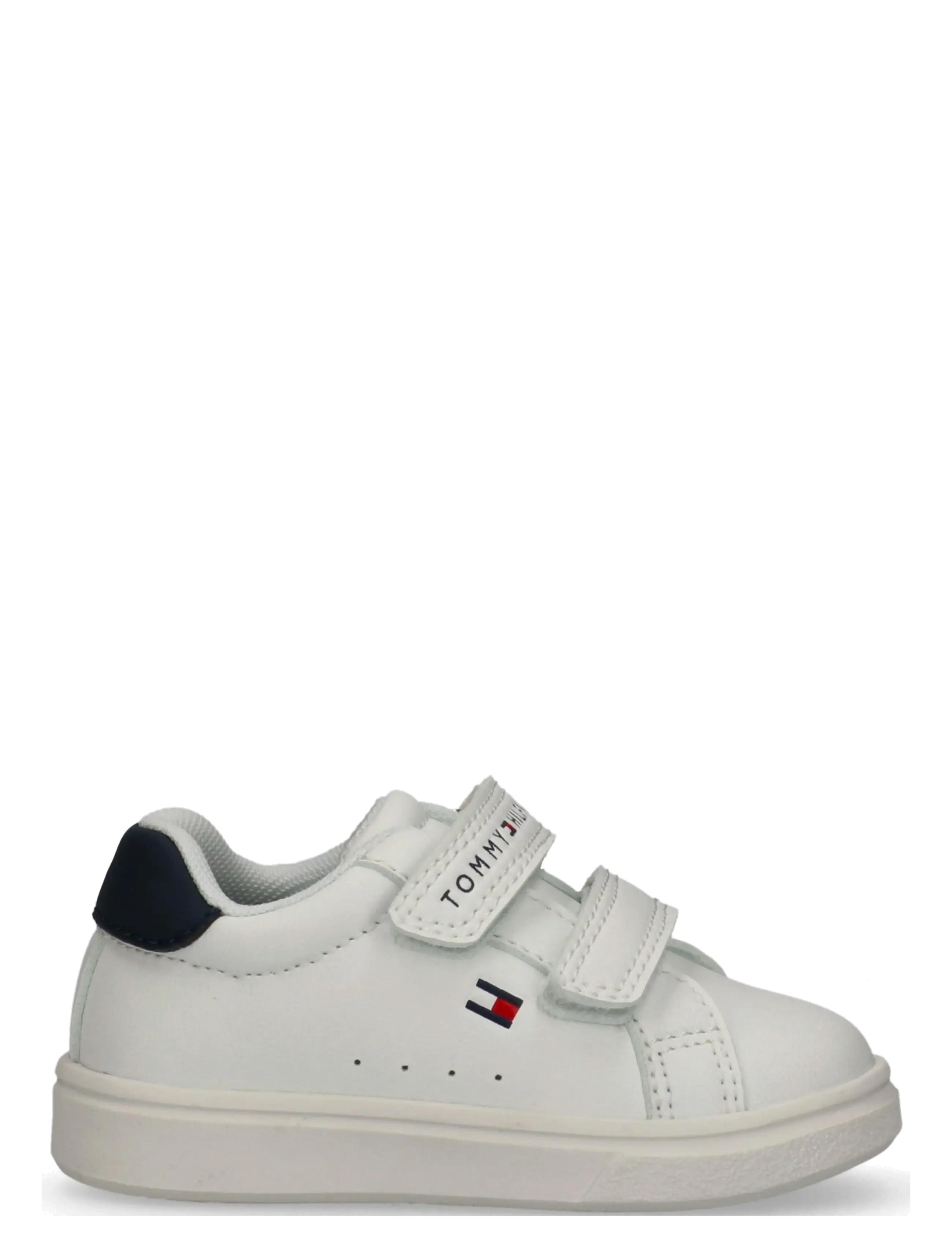 Tommy Hilfiger - TOMMY HILFIGER LOW CUT VELCRO SNEAKER - niedriger schnitt - white/blue - 1