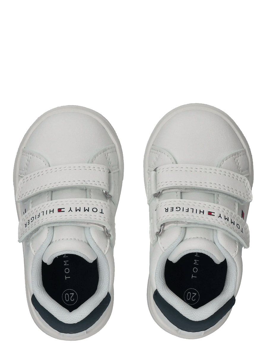 Tommy Hilfiger - TOMMY HILFIGER LOW CUT VELCRO SNEAKER - niedriger schnitt - white/blue - 2