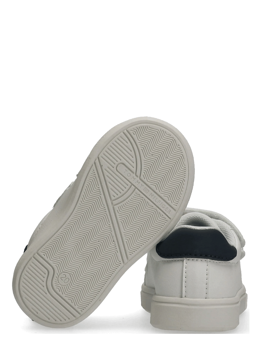 Tommy Hilfiger - TOMMY HILFIGER LOW CUT VELCRO SNEAKER - niedriger schnitt - white/blue - 3