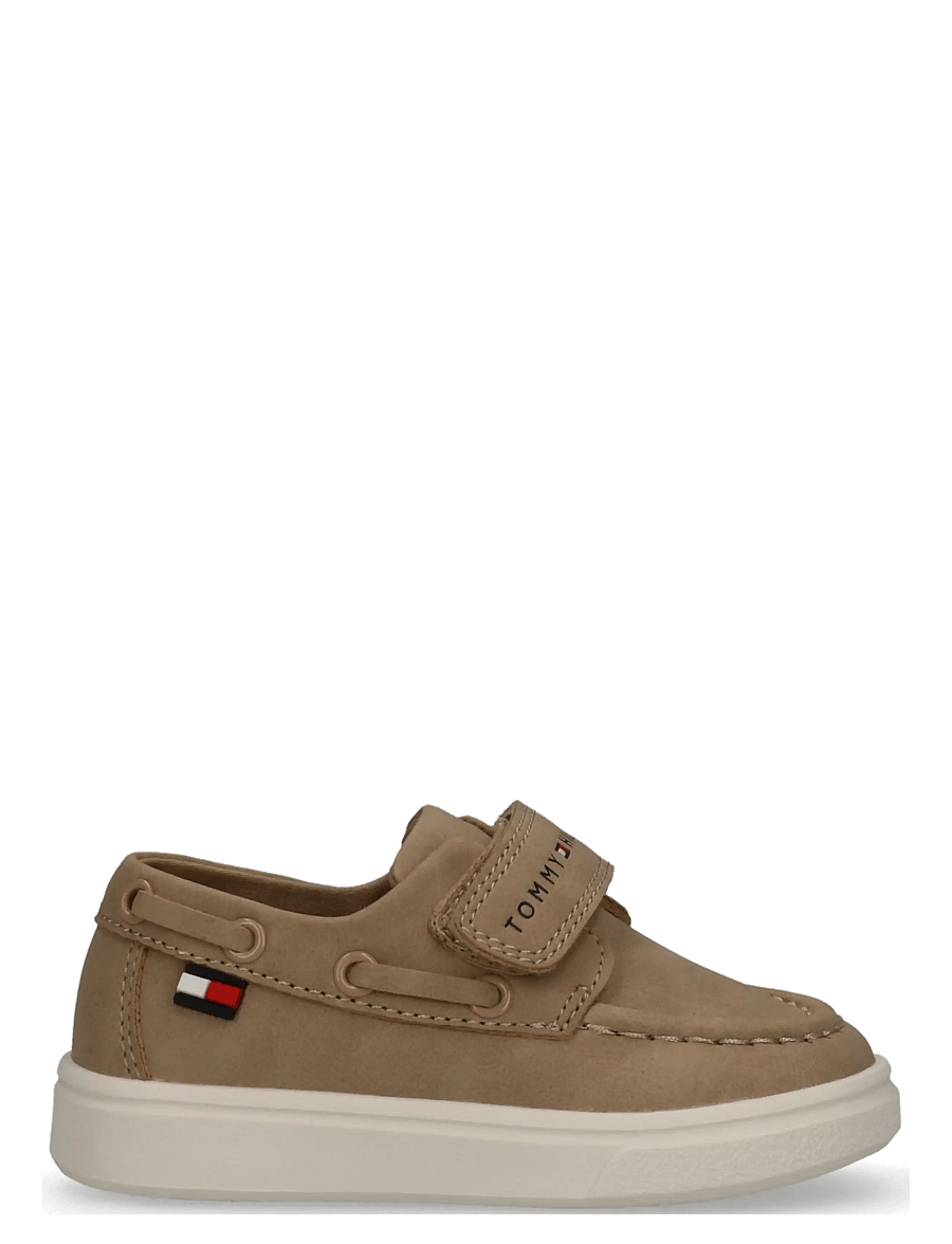 Tommy Hilfiger - TOMMY HILFIGER LOW CUT VELCRO SHOE - lave sneakers - beige - 1