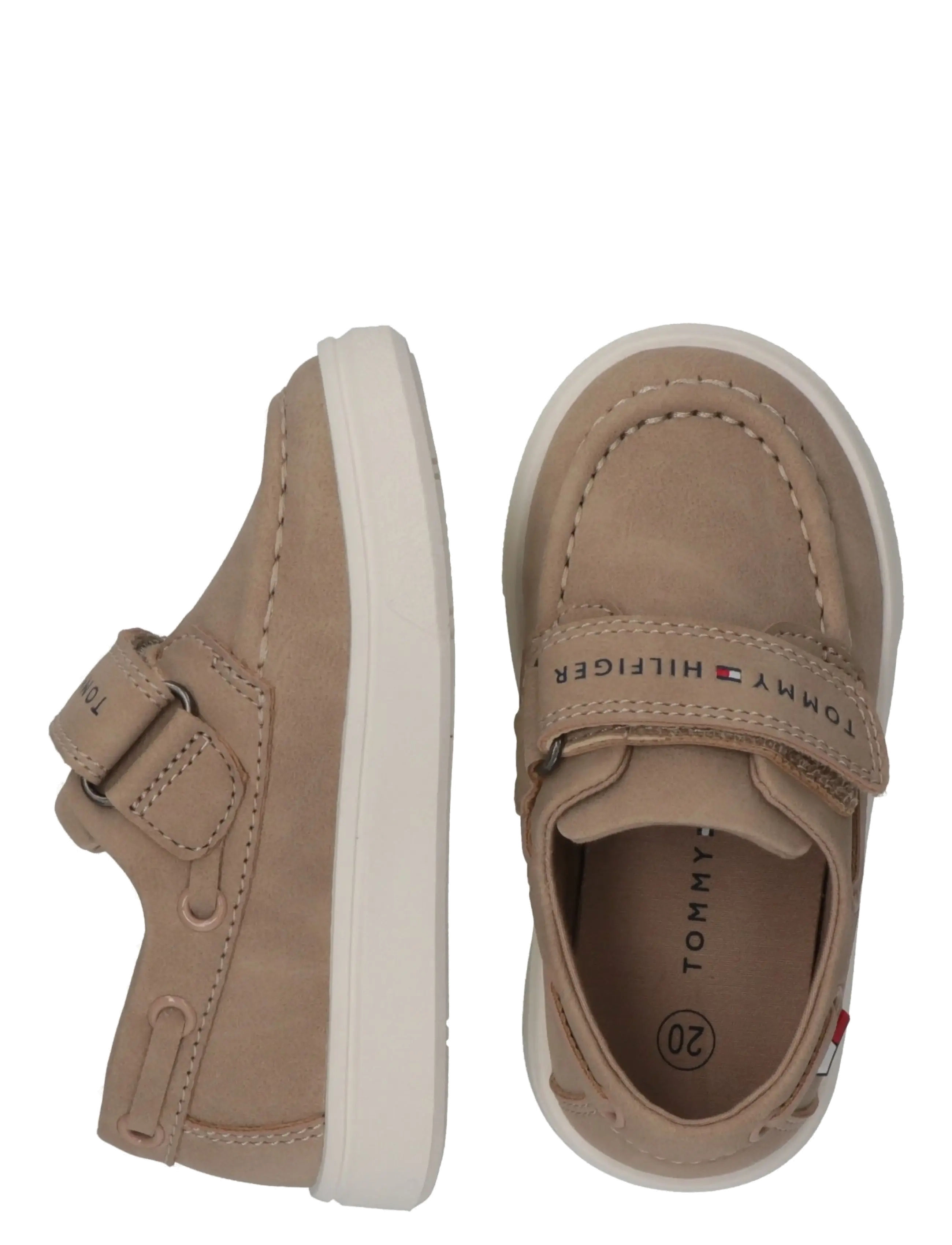 Tommy Hilfiger - TOMMY HILFIGER LOW CUT VELCRO SHOE - lave sneakers - beige - 4