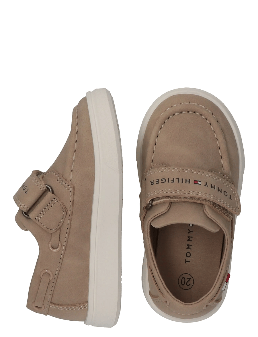 Tommy Hilfiger - TOMMY HILFIGER LOW CUT VELCRO SHOE - lave sneakers - beige - 4
