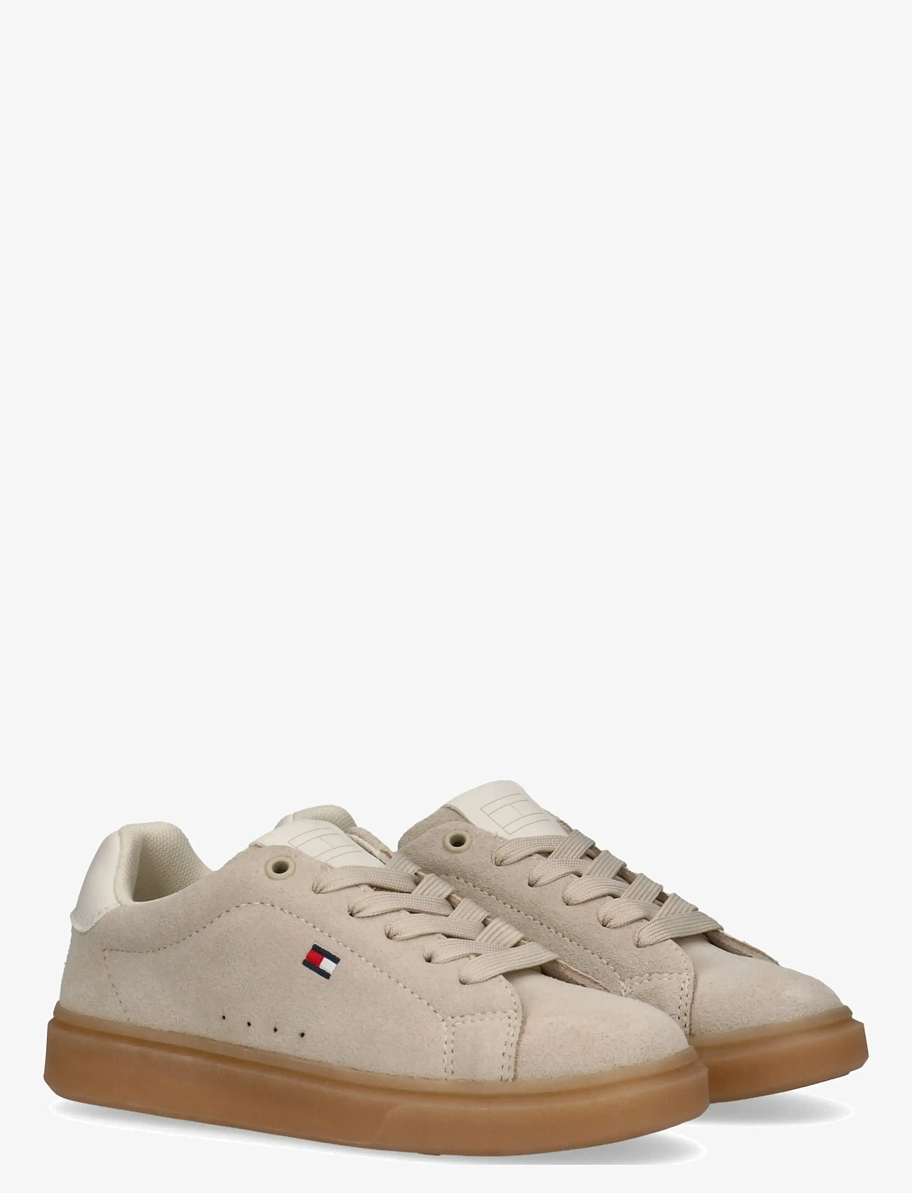 Tommy Hilfiger - TOMMY HILFIGER LOW CUT LACE-UP SNEAKER - niedriger schnitt - beige/off white - 0
