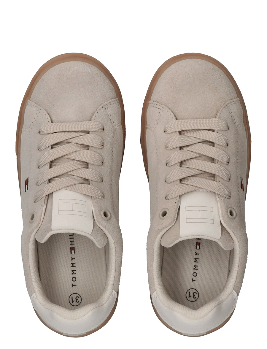 Tommy Hilfiger - TOMMY HILFIGER LOW CUT LACE-UP SNEAKER - kõrge säärega tossud - beige/off white - 2
