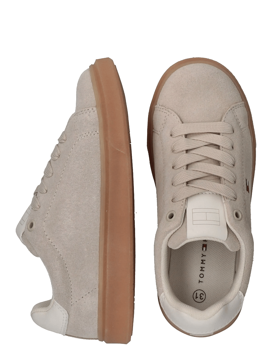 Tommy Hilfiger - TOMMY HILFIGER LOW CUT LACE-UP SNEAKER - kõrge säärega tossud - beige/off white - 4