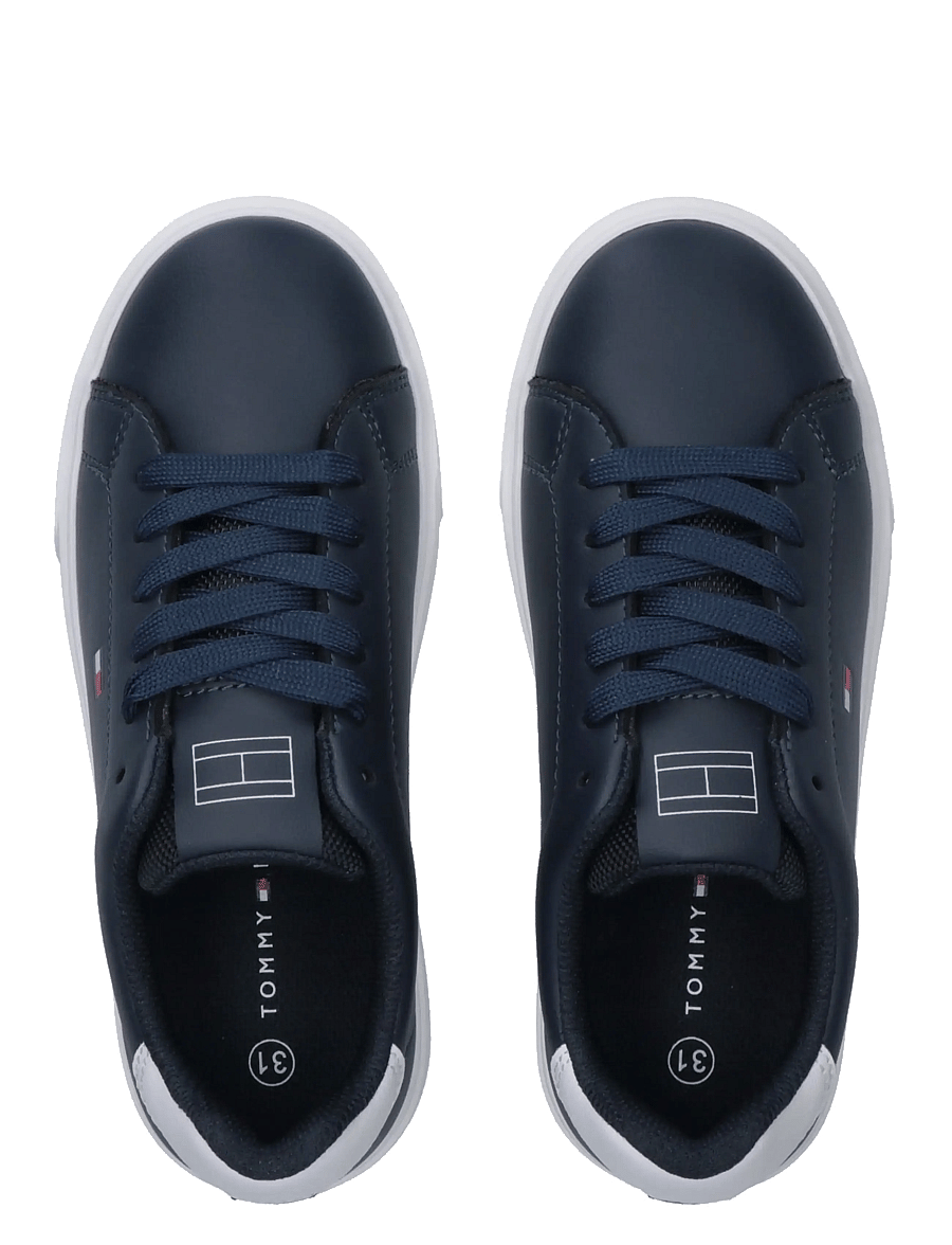 Tommy Hilfiger - TOMMY HILFIGER LOW CUT LACE-UP SNEAKER - niedriger schnitt - blue/white - 2
