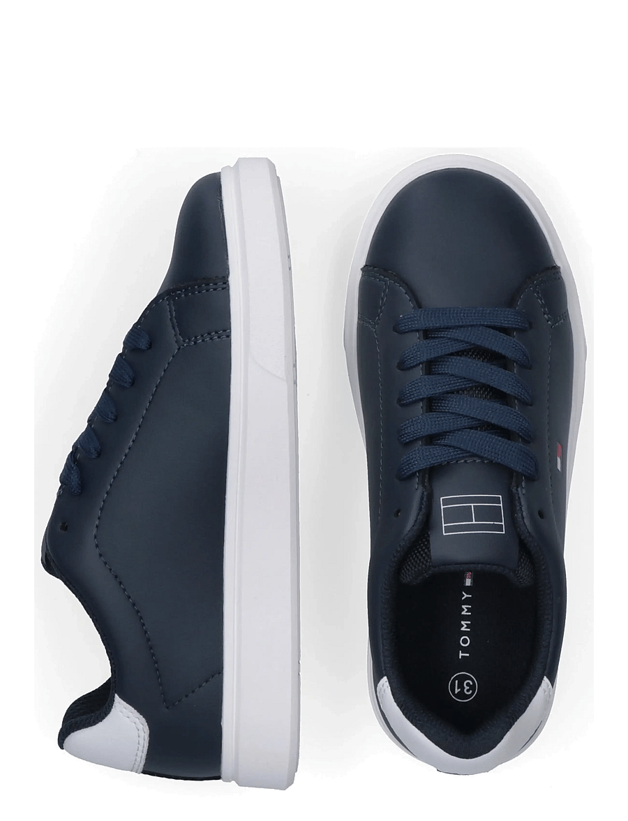 Tommy Hilfiger - TOMMY HILFIGER LOW CUT LACE-UP SNEAKER - niedriger schnitt - blue/white - 4