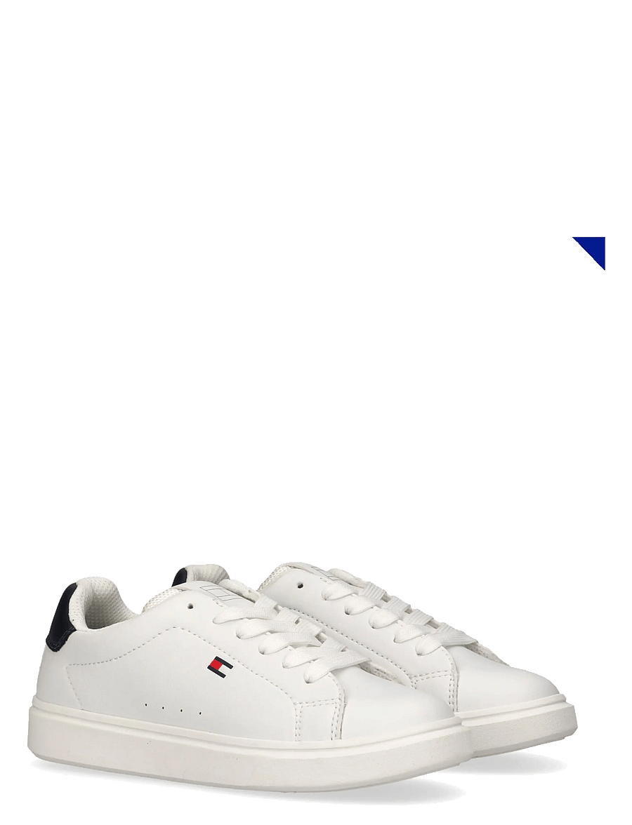 Tommy Hilfiger - TOMMY HILFIGER LOW CUT LACE-UP SNEAKER - kõrge säärega tossud - white/blue - 0