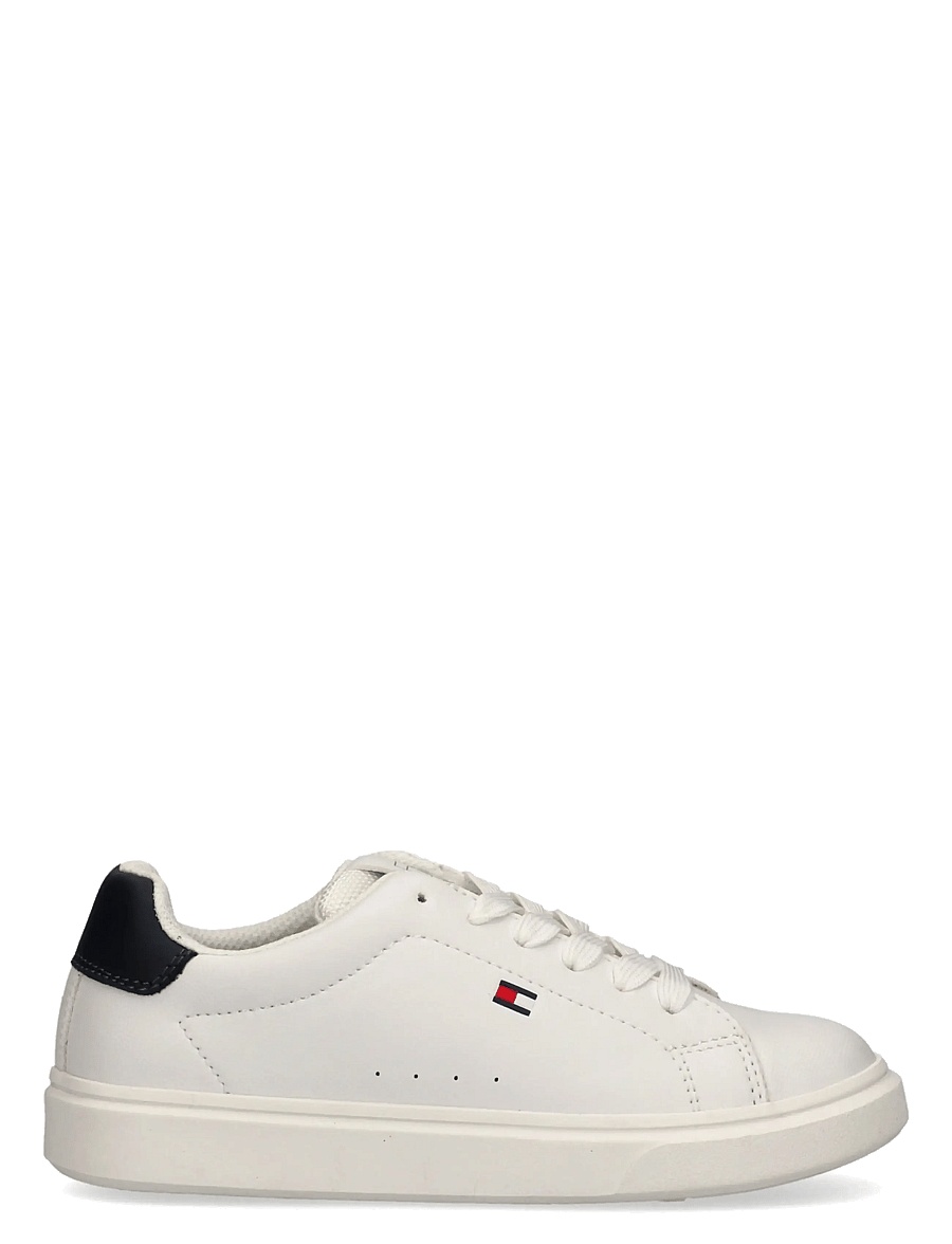 Tommy Hilfiger - TOMMY HILFIGER LOW CUT LACE-UP SNEAKER - kõrge säärega tossud - white/blue - 1