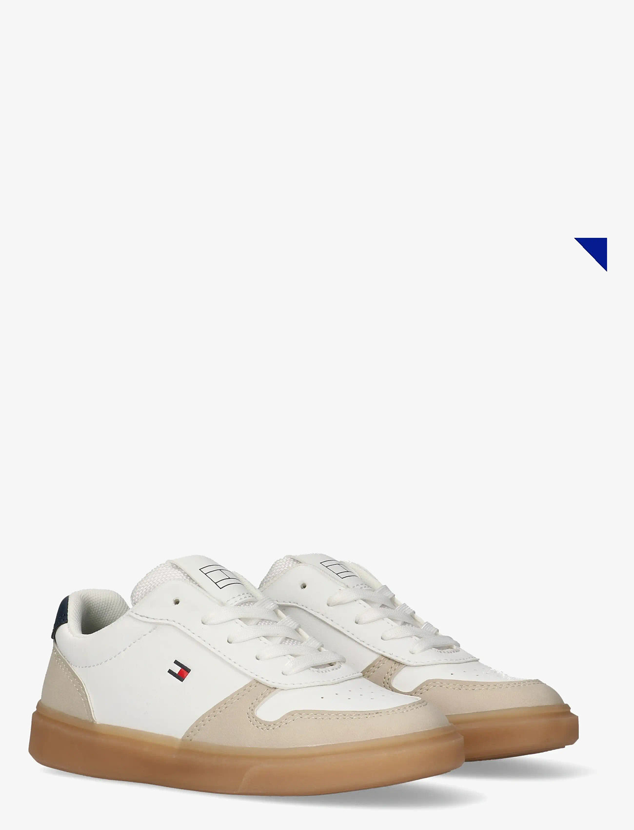 Tommy Hilfiger - TOMMY HILFIGER LOW CUT LACE-UP SNEAKER - niedriger schnitt - beige/white/blue - 0