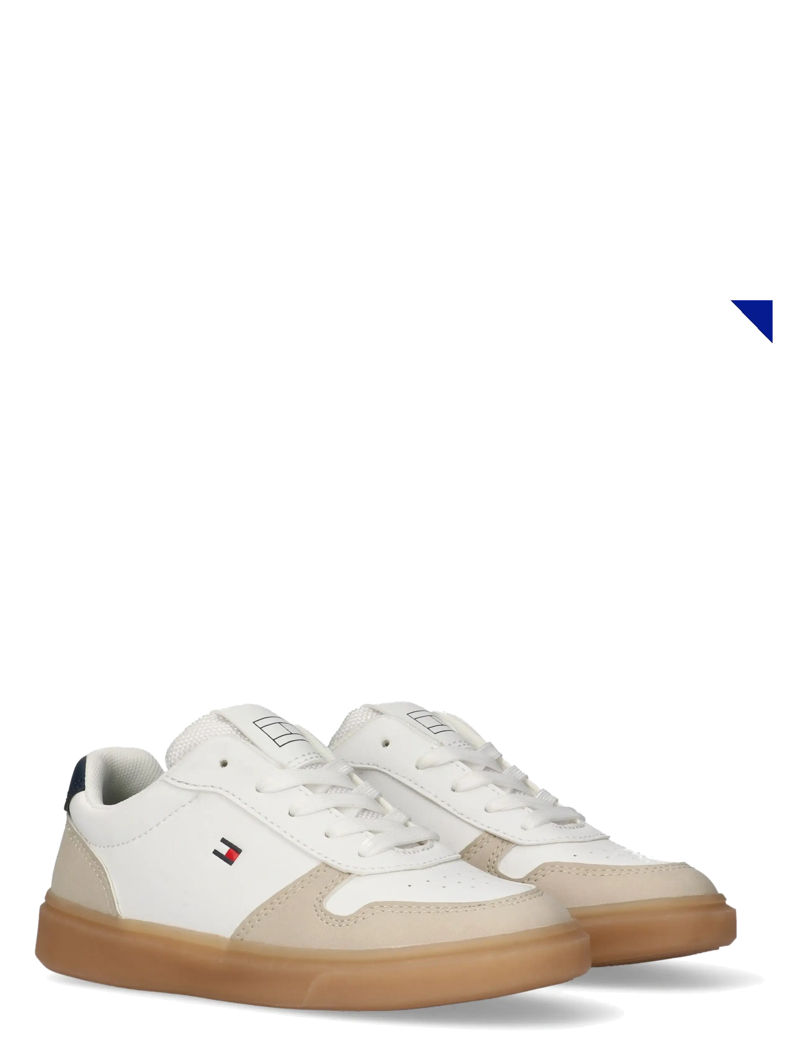 Tommy Hilfiger TOMMY HILFIGER LOW CUT LACE-UP SNEAKER - Schuhe - BEIGE/WHITE/BLUE / white