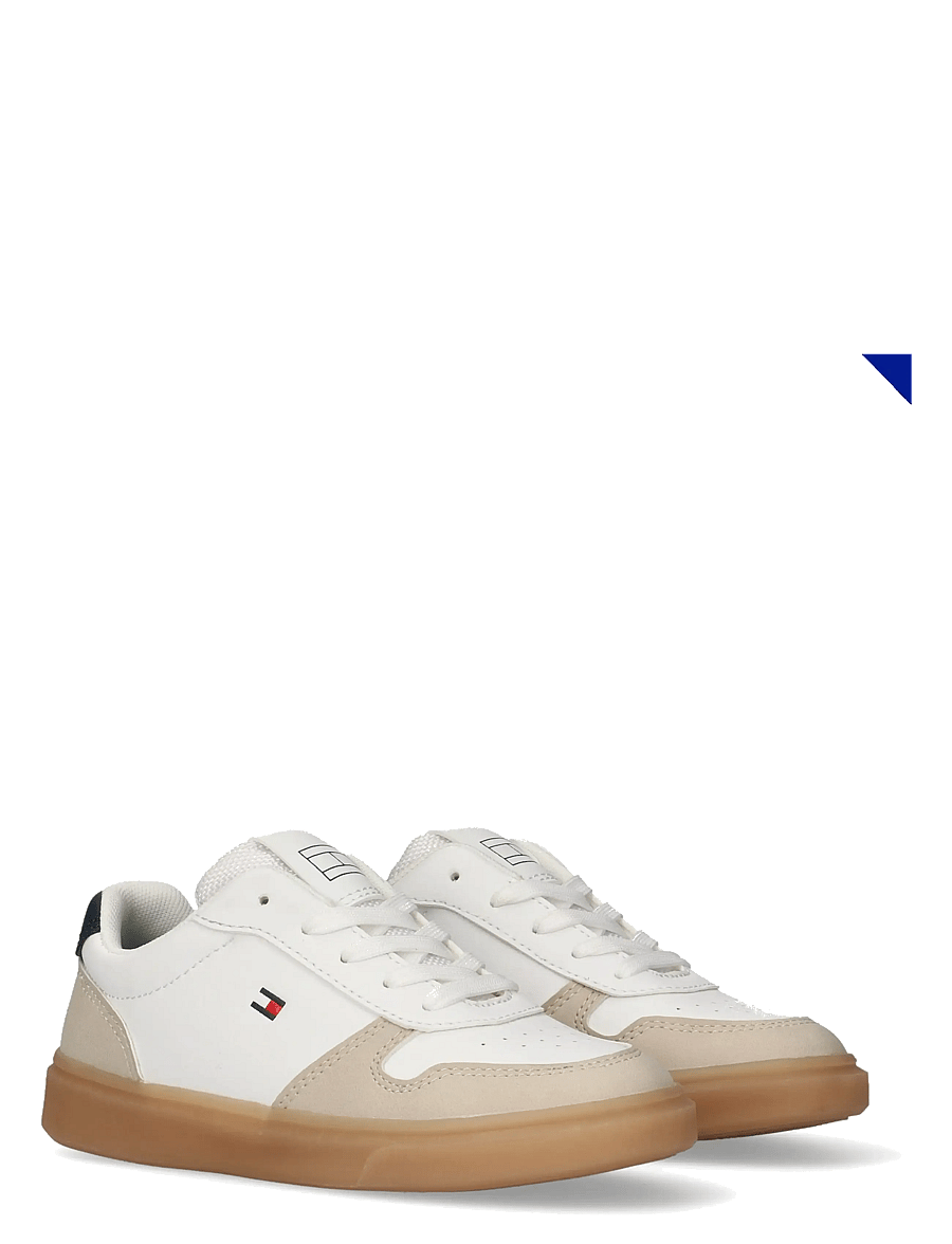 Tommy Hilfiger - TOMMY HILFIGER LOW CUT LACE-UP SNEAKER - niedriger schnitt - beige/white/blue - 0
