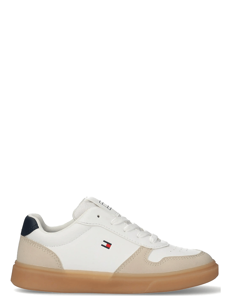 Tommy Hilfiger - TOMMY HILFIGER LOW CUT LACE-UP SNEAKER - niedriger schnitt - beige/white/blue - 1