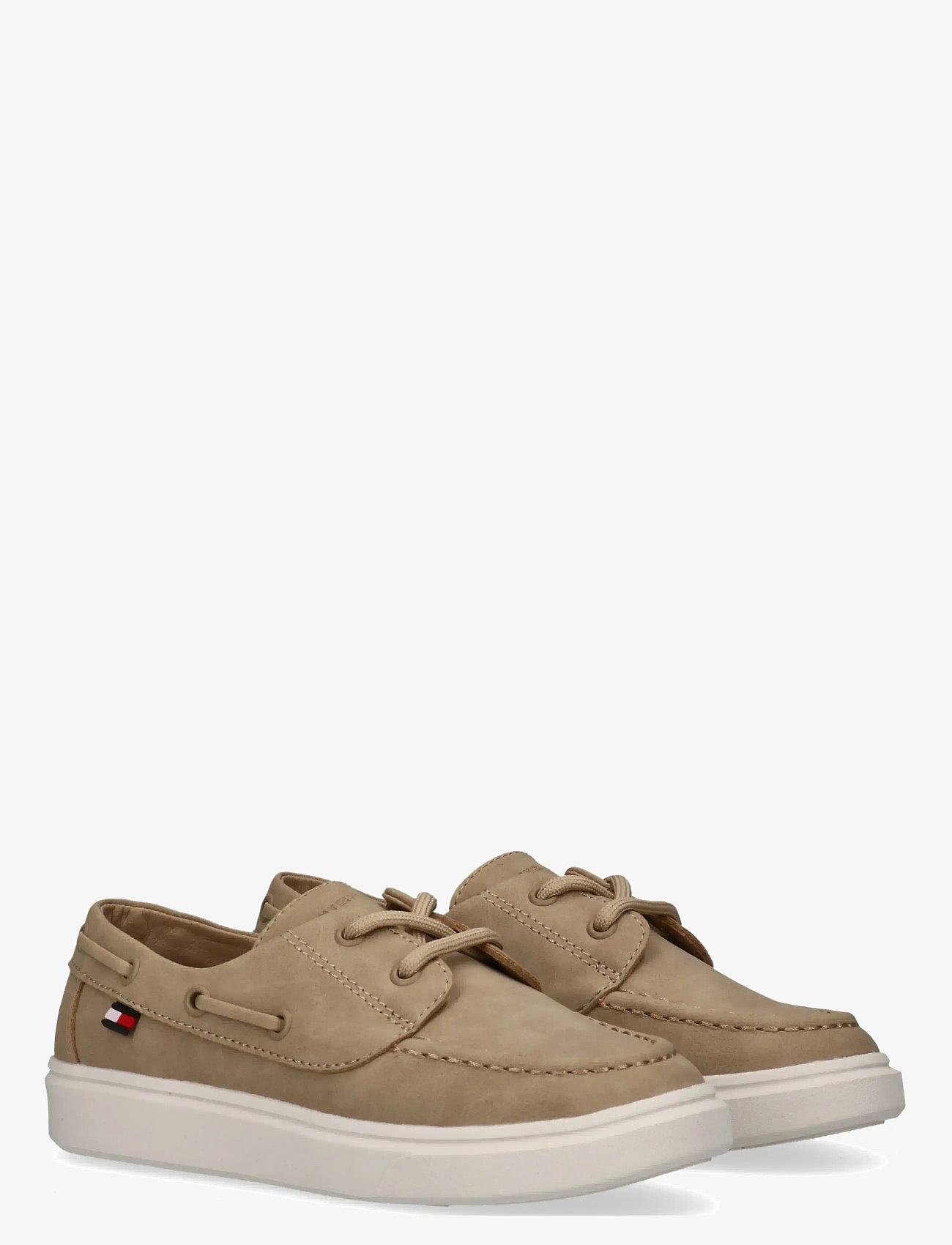 Tommy Hilfiger - TOMMY HILFIGER LOW CUT LACE-UP SHOE - lave sneakers - beige - 0
