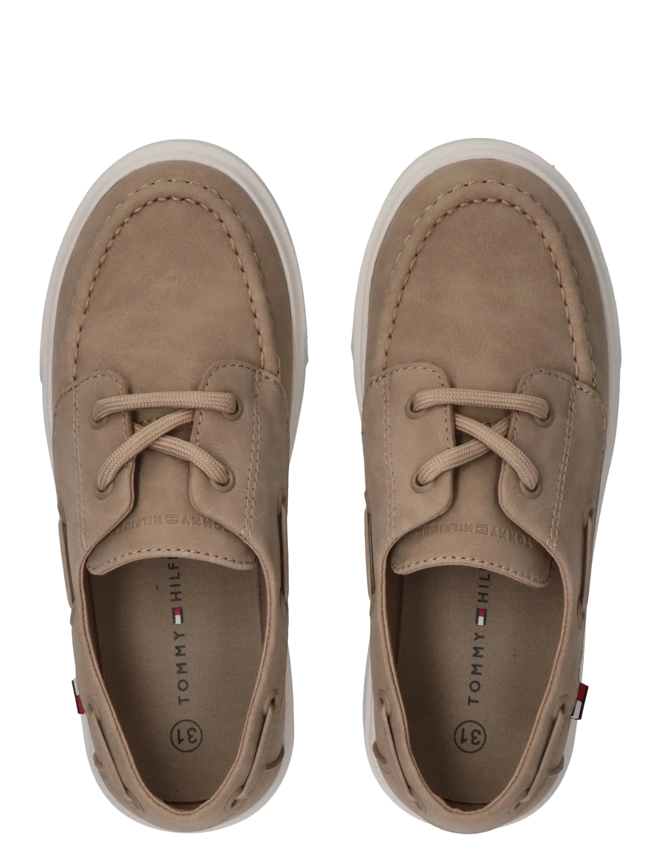 Tommy Hilfiger - TOMMY HILFIGER LOW CUT LACE-UP SHOE - lave sneakers - beige - 2