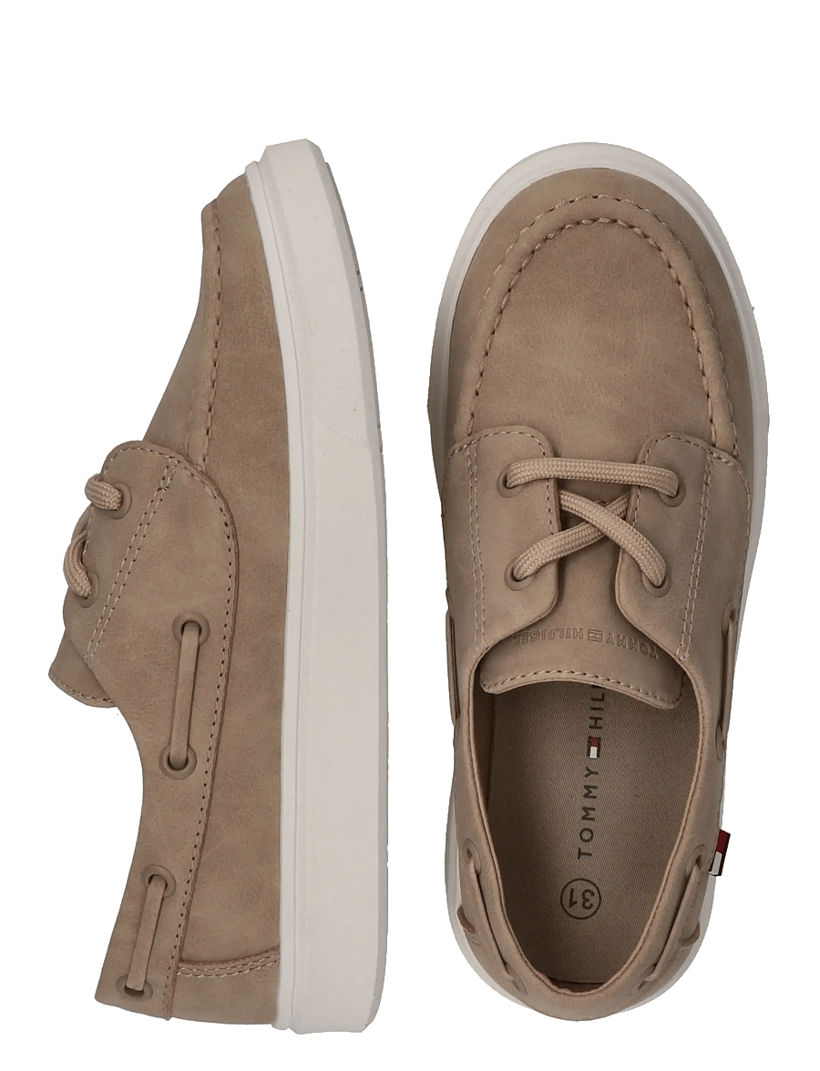 Tommy Hilfiger - TOMMY HILFIGER LOW CUT LACE-UP SHOE - niedriger schnitt - beige - 4