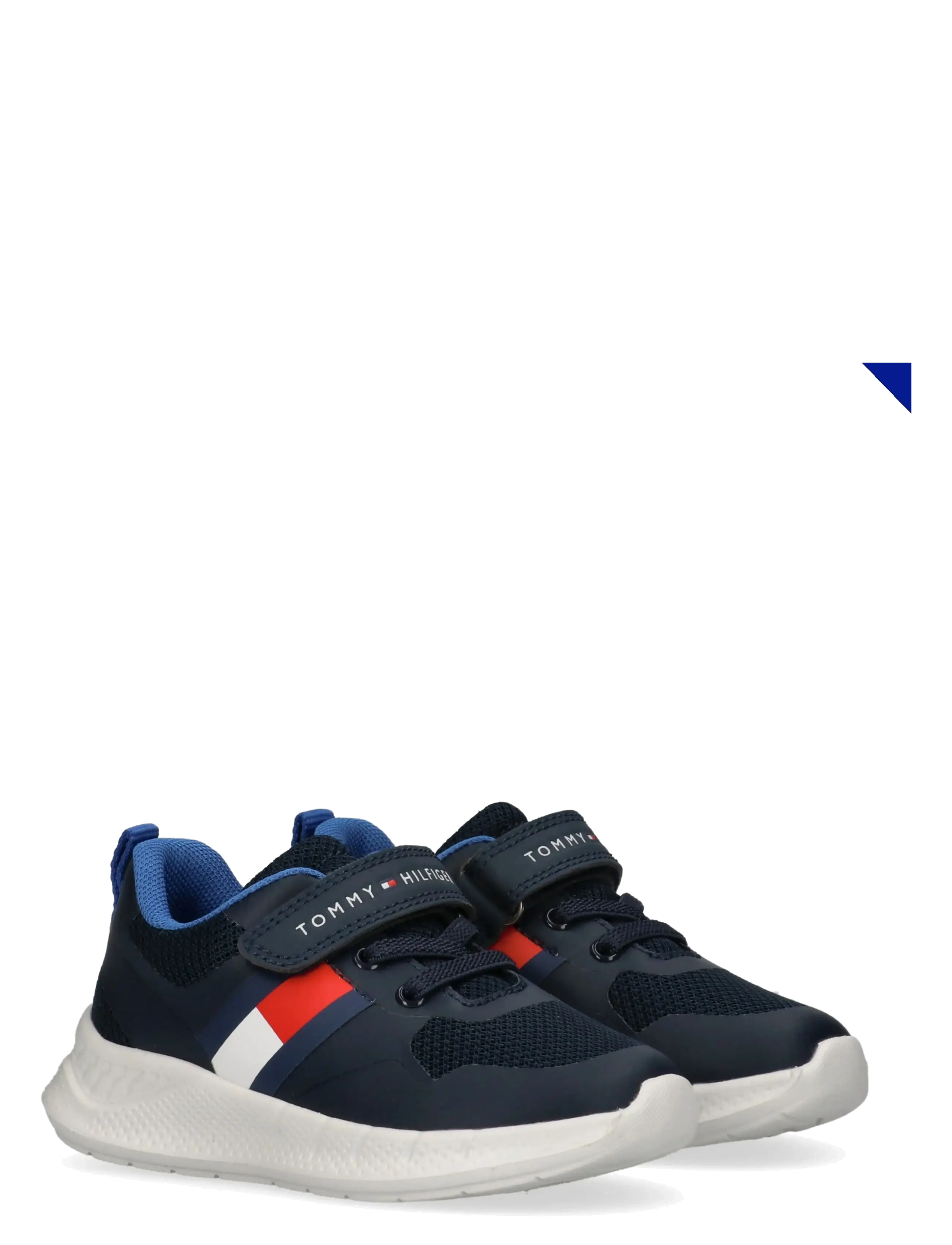 Tommy Hilfiger Tommy Hilfiger Flag Low Cut Lace-Up/Velcro Sneaker, 29, Navy, Sneakers > Sneakers Med Lav Top, Børn