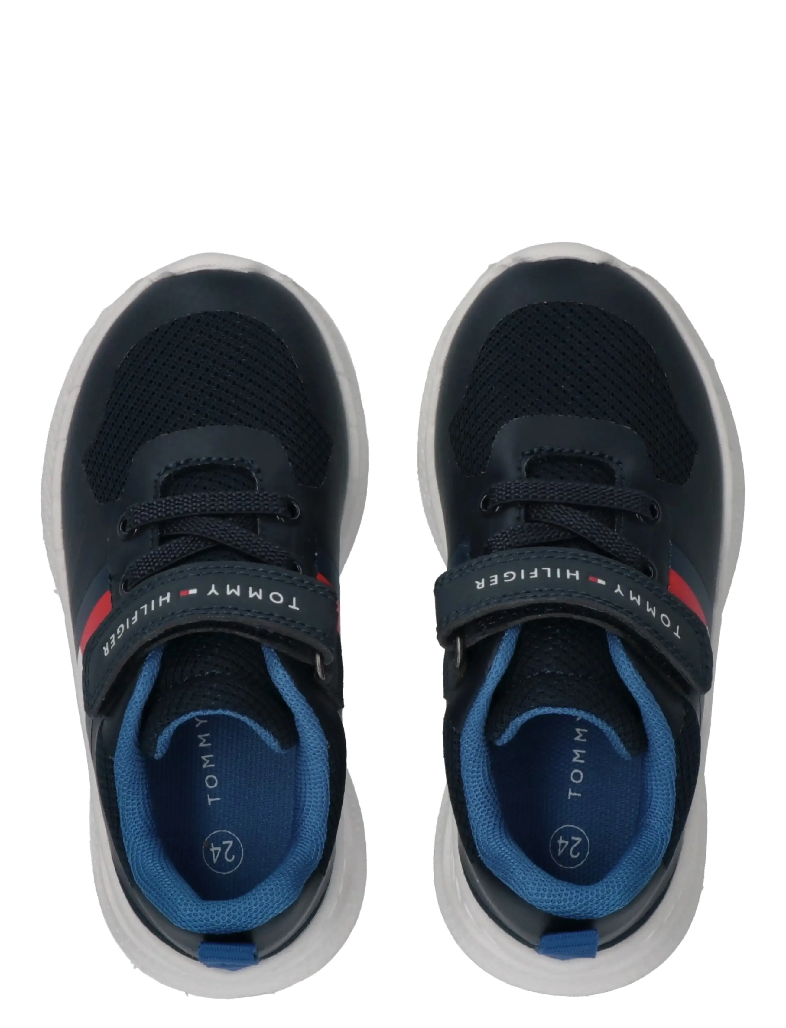 Tommy Hilfiger - TOMMY HILFIGER FLAG LOW CUT LACE-UP/VELCRO SNEAKER - lave sneakers - blue - 2