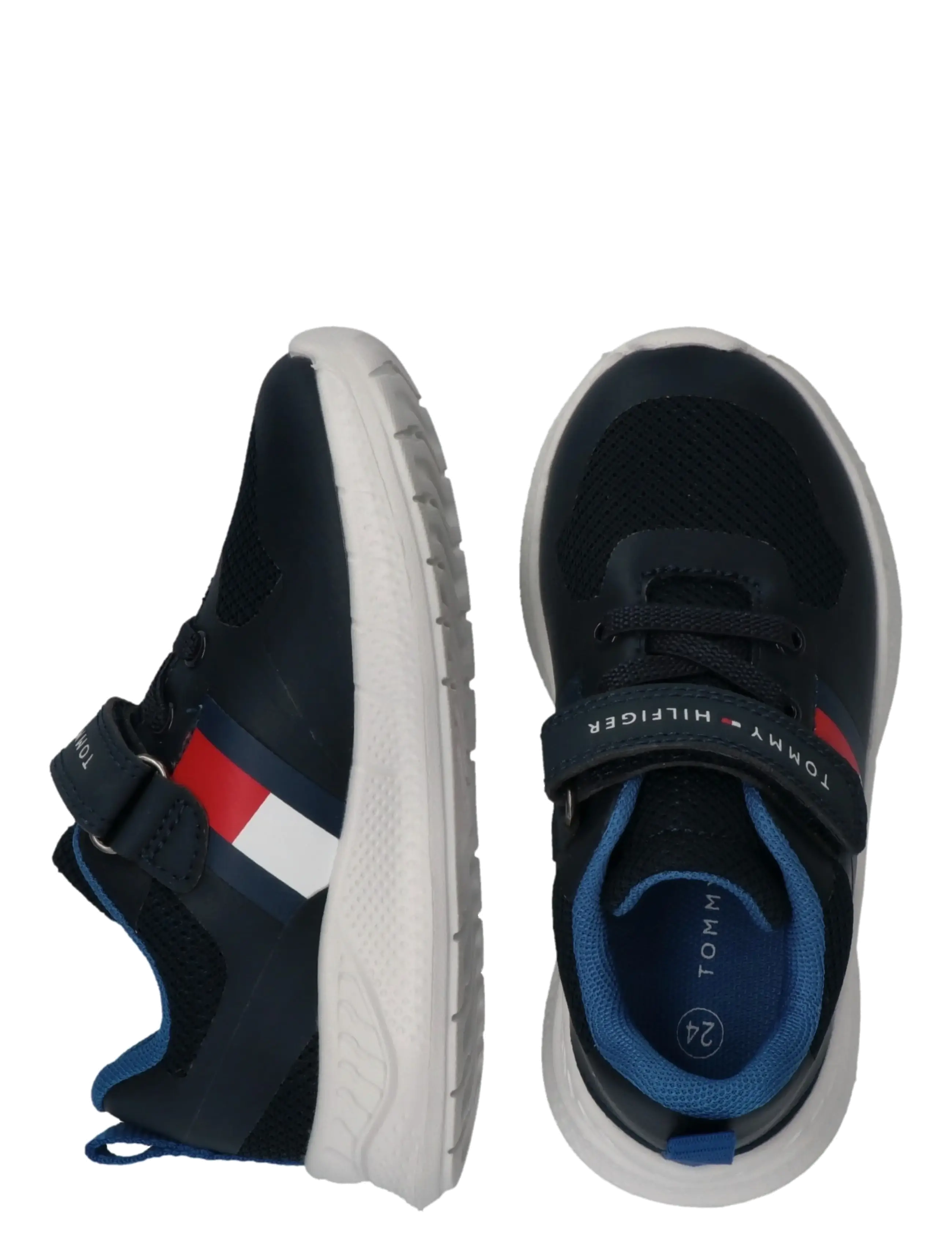 Tommy Hilfiger - TOMMY HILFIGER FLAG LOW CUT LACE-UP/VELCRO SNEAKER - lave sneakers - blue - 4