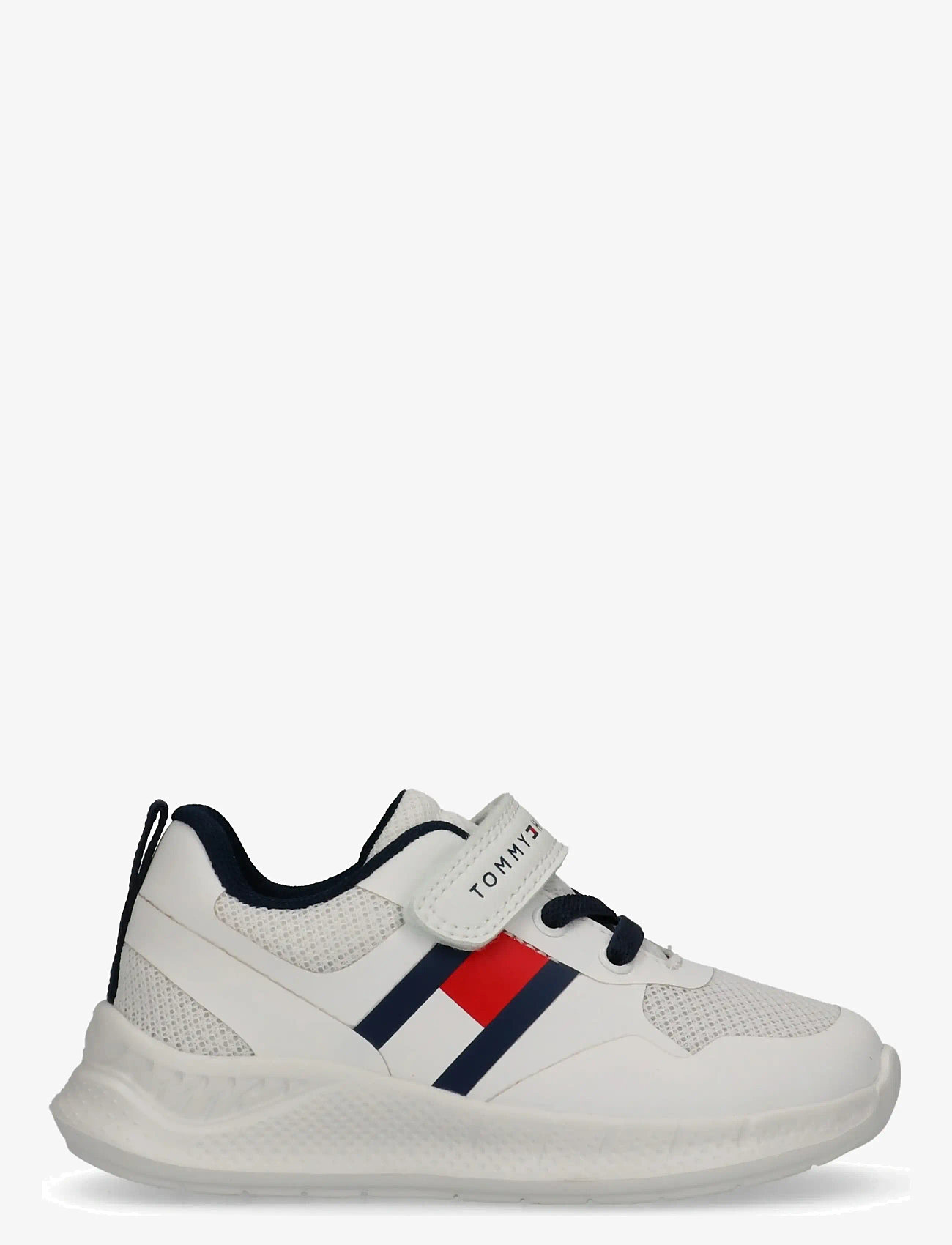 Tommy Hilfiger - TOMMY HILFIGER FLAG LOW CUT LACE-UP/VELCRO SNEAKER - niedriger schnitt - white - 1