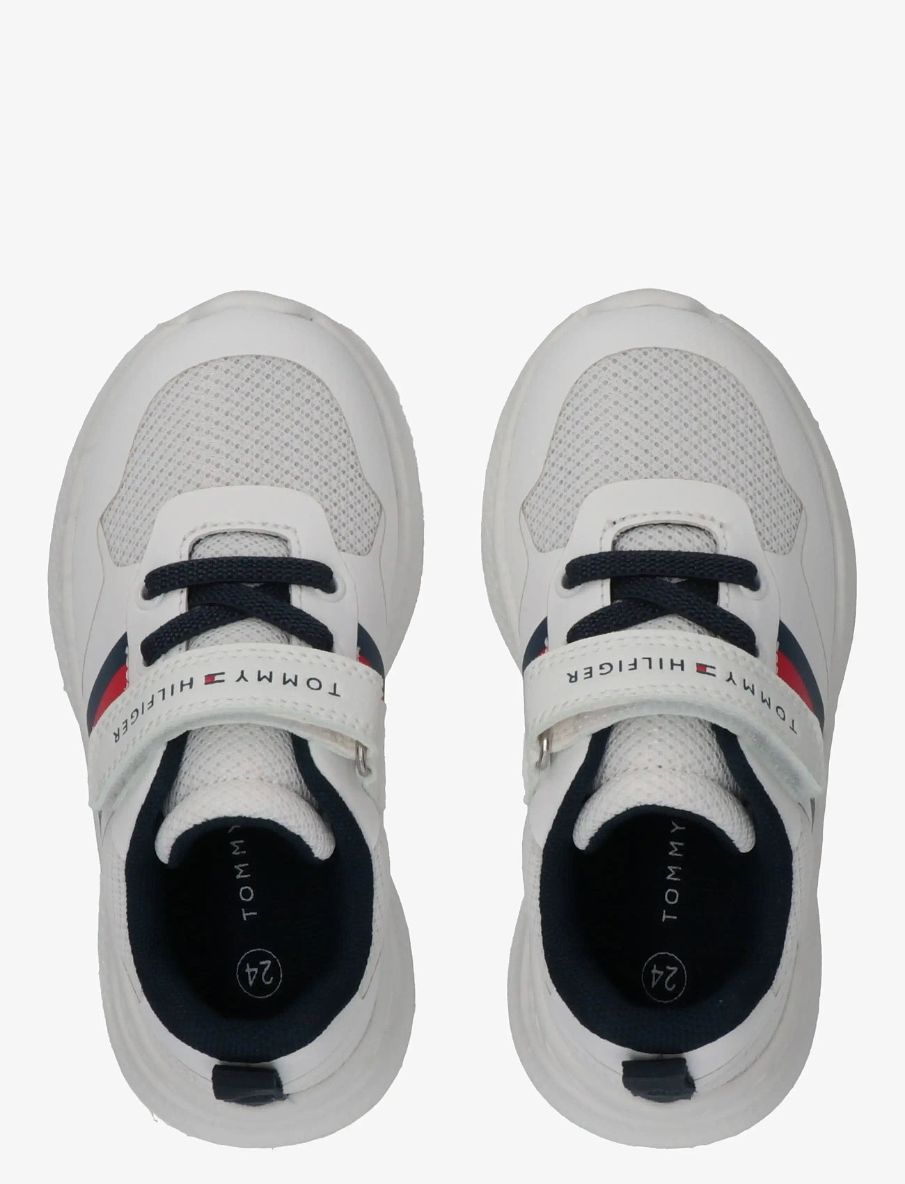 Tommy Hilfiger - TOMMY HILFIGER FLAG LOW CUT LACE-UP/VELCRO SNEAKER - niedriger schnitt - white - 2