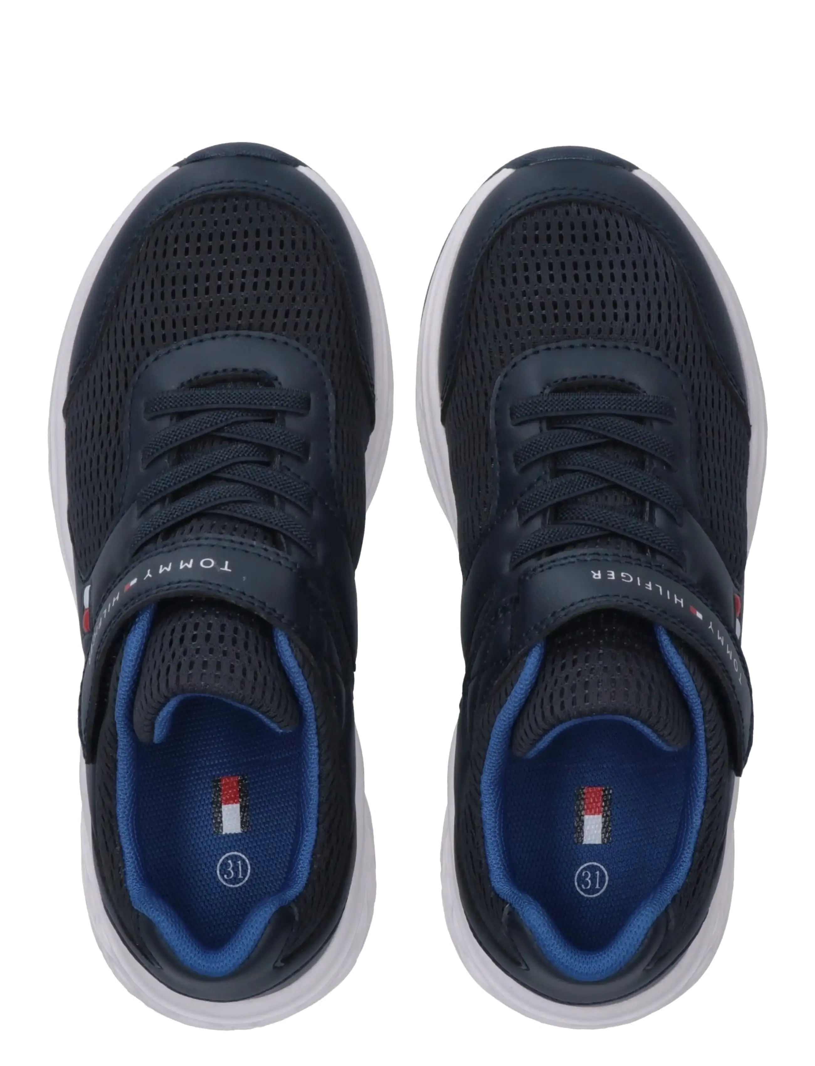Tommy Hilfiger - TOMMY HILFIGER LOW CUT LACE-UP/VELCRO SNEAKER - baskets basses - blue - 2