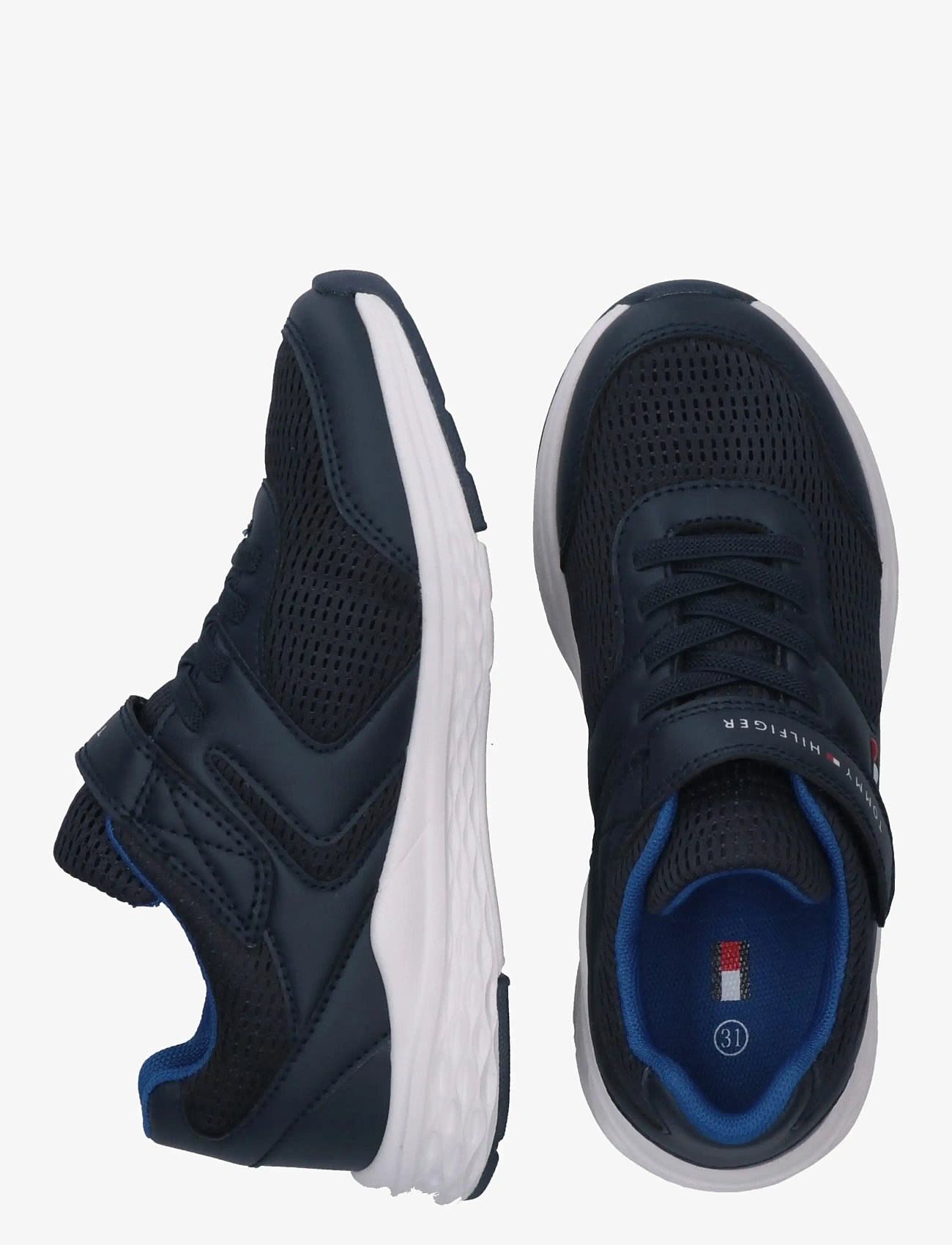 Tommy Hilfiger - TOMMY HILFIGER LOW CUT LACE-UP/VELCRO SNEAKER - låga sneakers - blue - 4