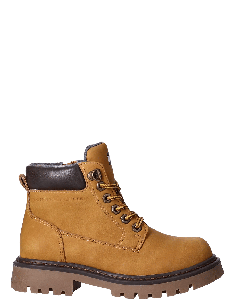 Tommy Hilfiger - LACE-UP BOOTIE OCHRE/DARK BROWN - talvesaapad - ochre/dark brown - 1