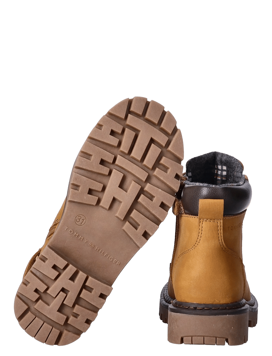 Tommy Hilfiger - LACE-UP BOOTIE OCHRE/DARK BROWN - talvesaapad - ochre/dark brown - 3