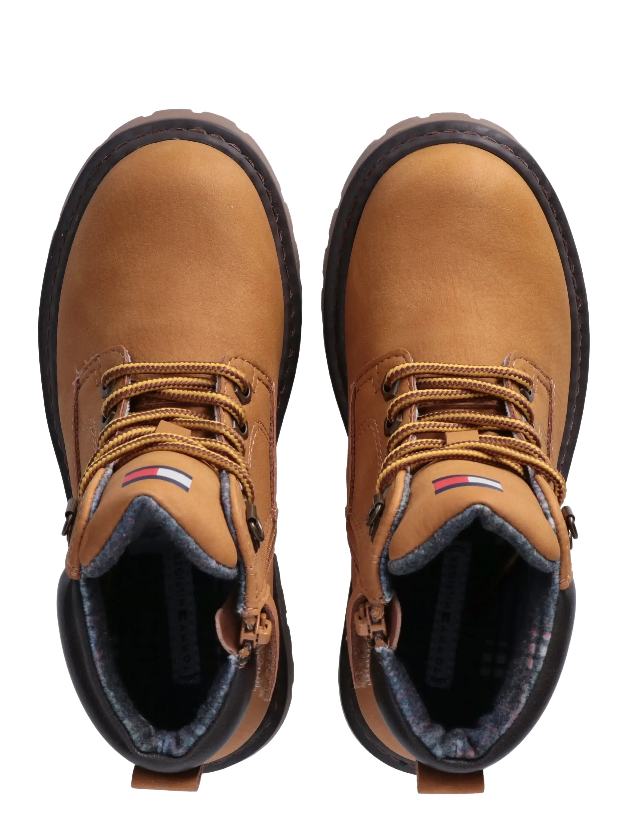 Tommy Hilfiger - LACE-UP BOOTIE OCHRE/DARK BROWN - talvesaapad - ochre/dark brown - 4
