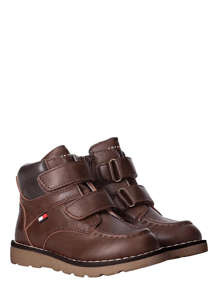 Tommy Hilfiger - VELCRO BOOTIE COGNAC/DARK BROWN - talvesaapad - cognac/dark brown - 0