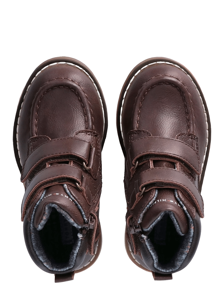 Tommy Hilfiger - VELCRO BOOTIE COGNAC/DARK BROWN - talvesaapad - cognac/dark brown - 4