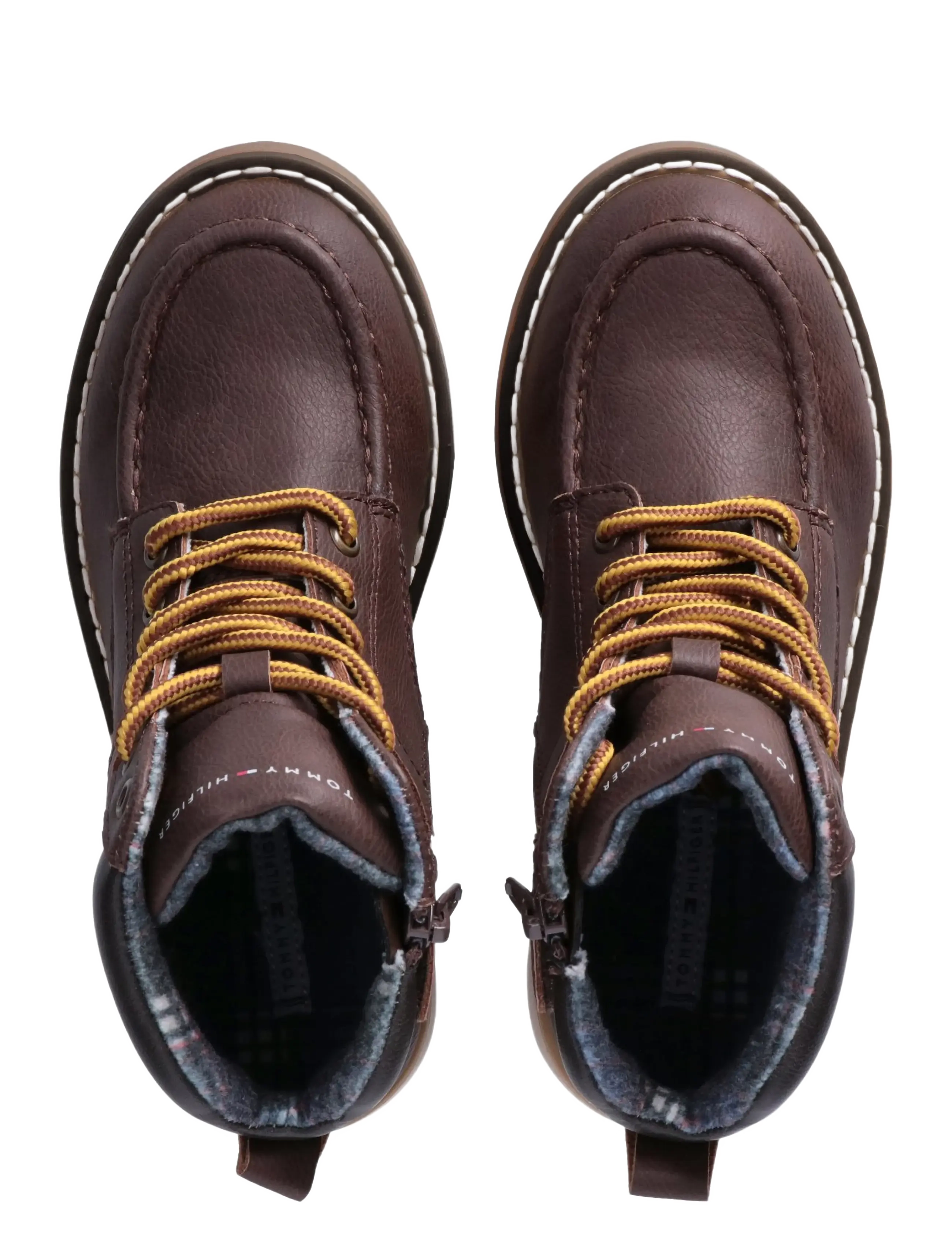 Tommy Hilfiger - LACE-UP BOOTIE BROWN/DARK BROWN - vinterstøvler - brown/dark brown - 4