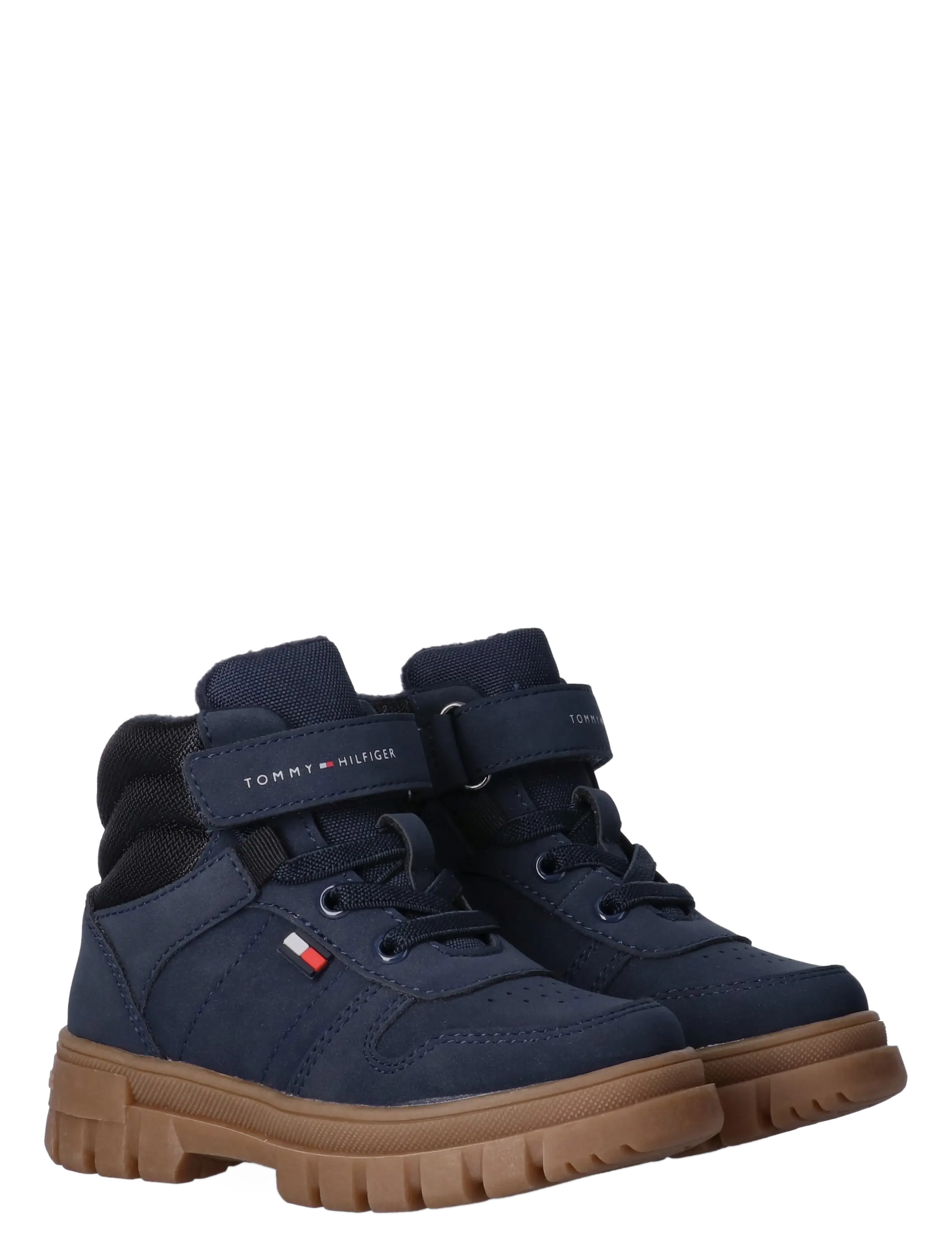 Tommy Hilfiger LACE-UP/VELCRO BOOTIE CAMEL/BLACK - Jalanõud - BLUE/BLACK / navy