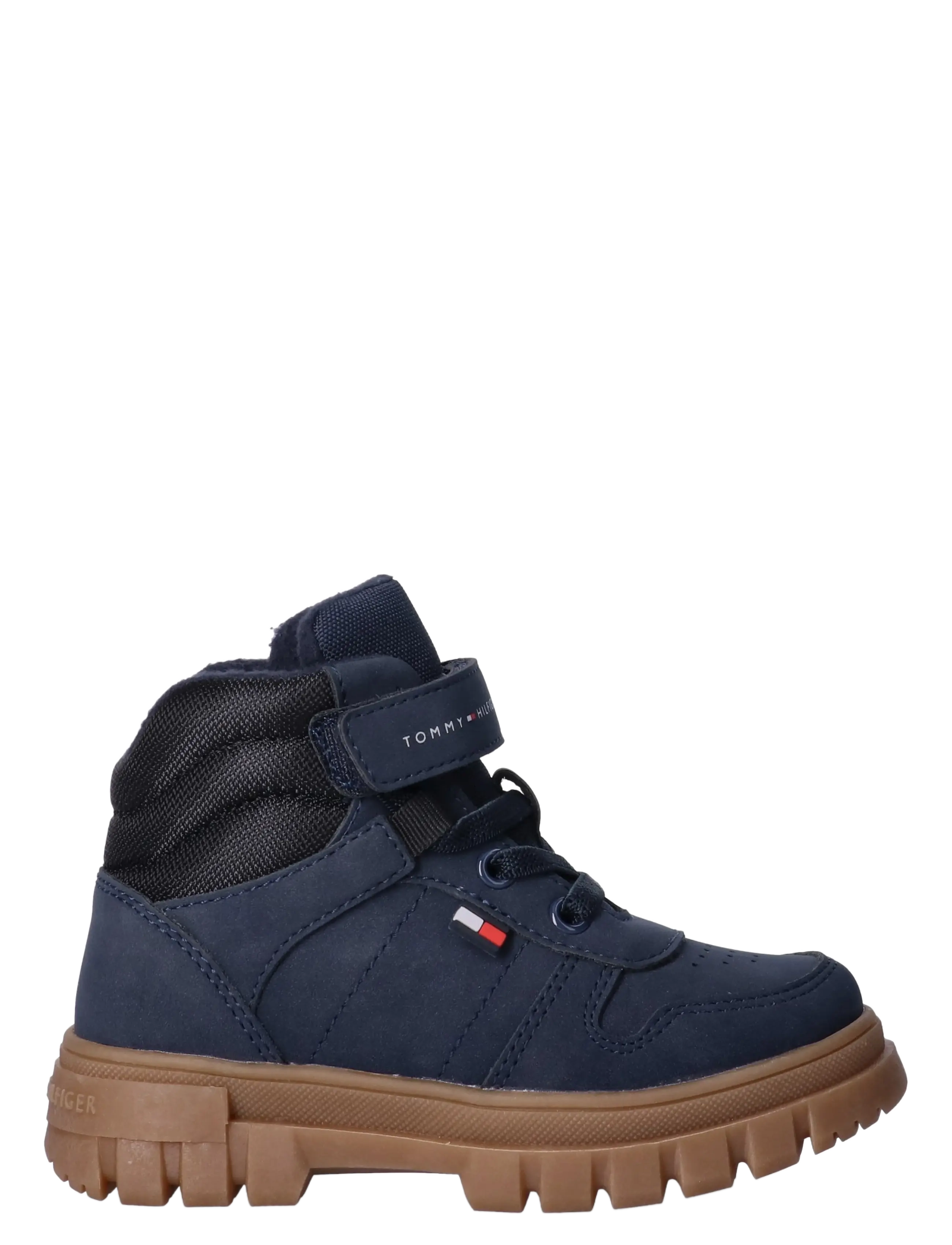 Tommy Hilfiger - LACE-UP/VELCRO BOOTIE CAMEL/BLACK - blue/black - 1