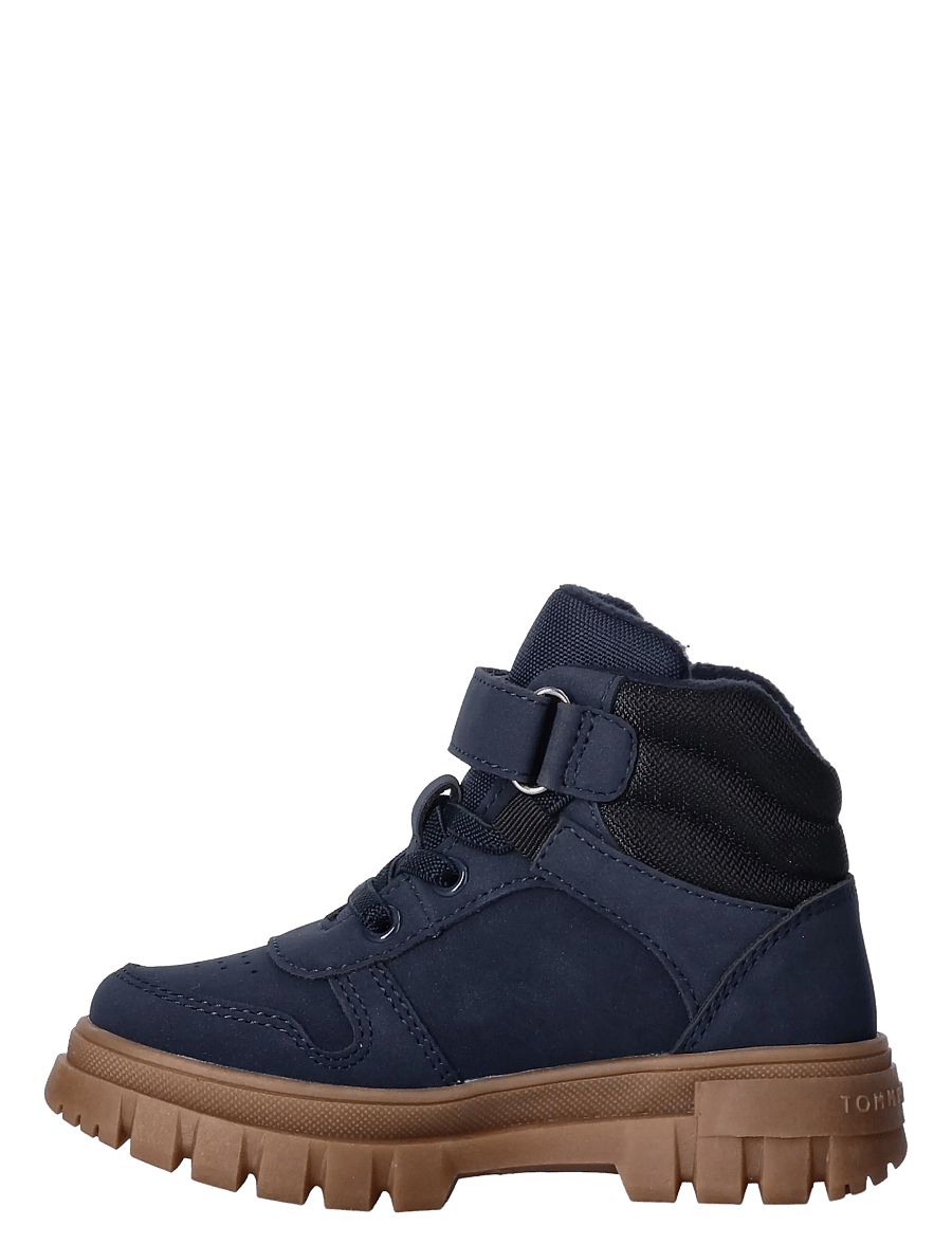 Tommy Hilfiger - LACE-UP/VELCRO BOOTIE CAMEL/BLACK - blue/black - 2