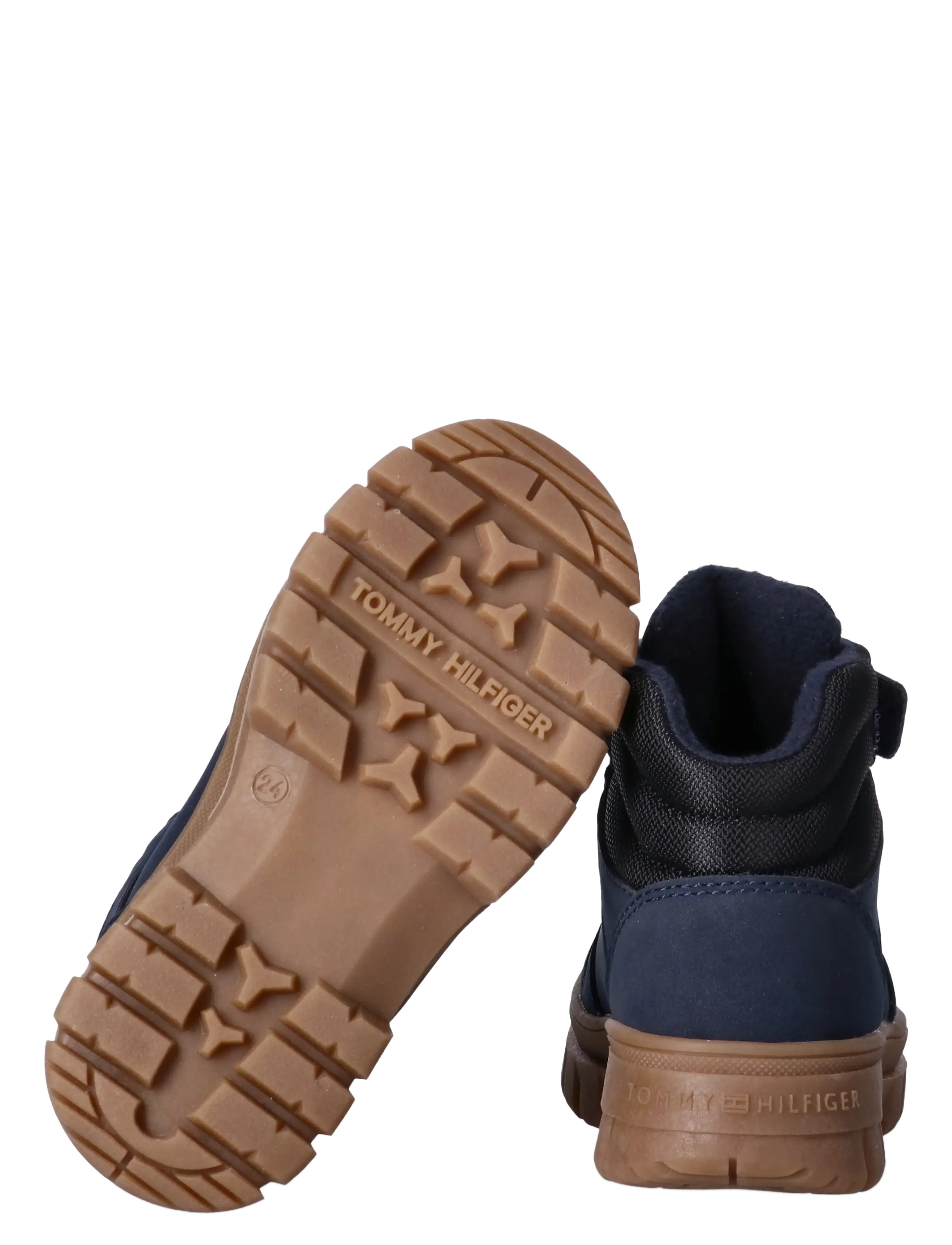 Tommy Hilfiger - LACE-UP/VELCRO BOOTIE CAMEL/BLACK - blue/black - 3