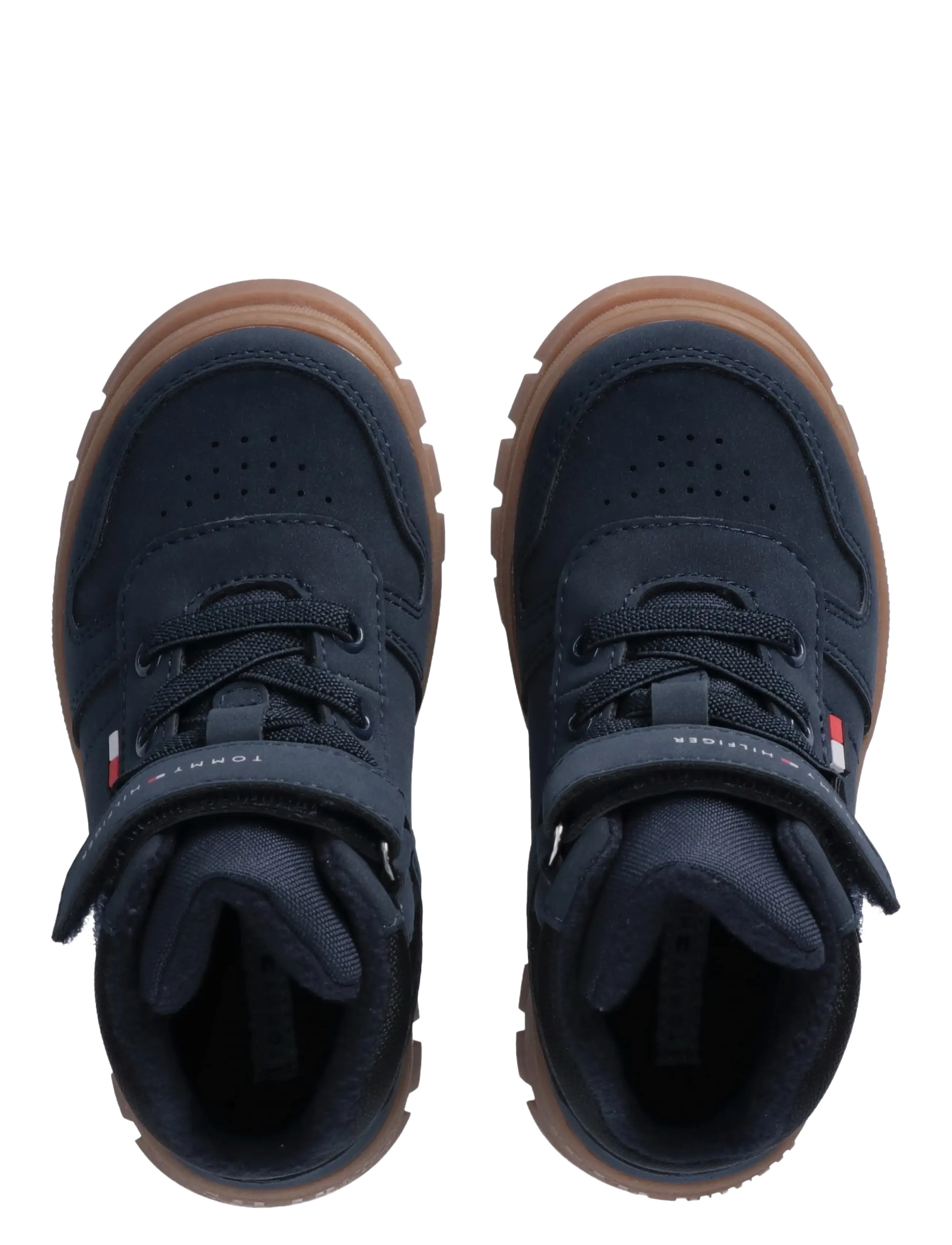 Tommy Hilfiger - LACE-UP/VELCRO BOOTIE CAMEL/BLACK - blue/black - 4