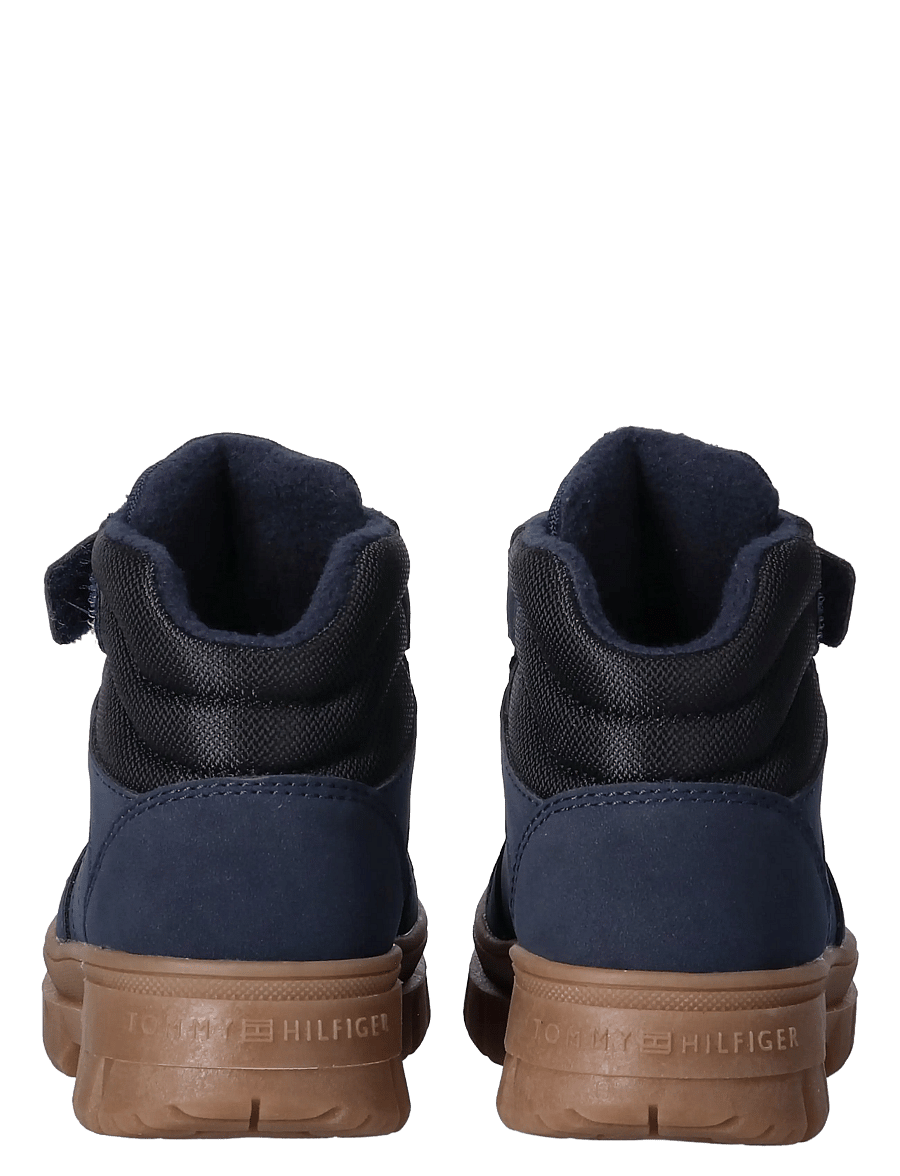Tommy Hilfiger - LACE-UP/VELCRO BOOTIE CAMEL/BLACK - blue/black - 5