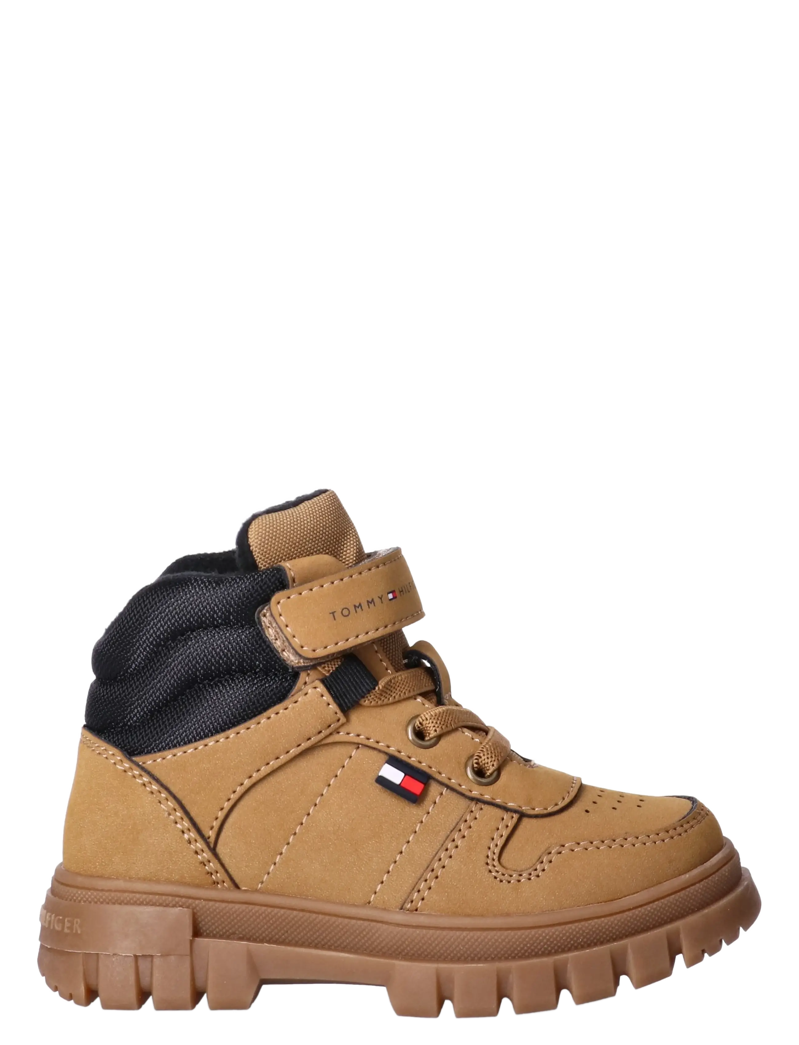 Tommy Hilfiger - LACE-UP/VELCRO BOOTIE CAMEL/BLACK - camel/black - 1