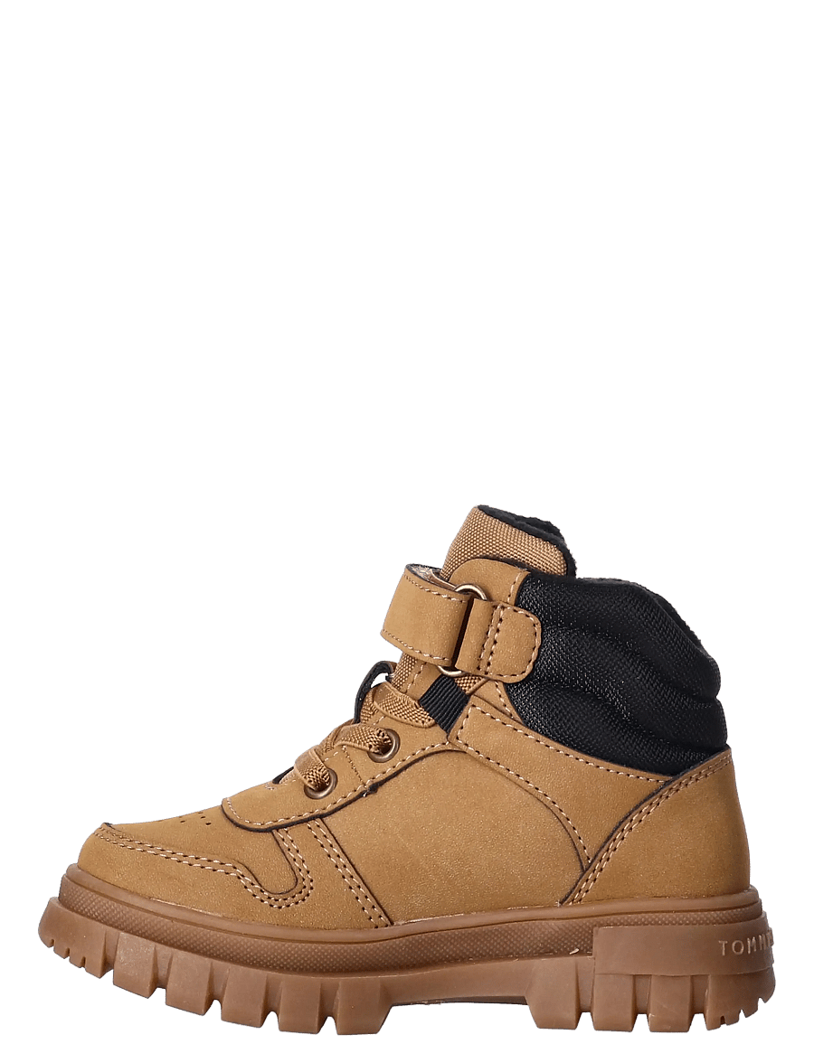 Tommy Hilfiger - LACE-UP/VELCRO BOOTIE CAMEL/BLACK - camel/black - 2