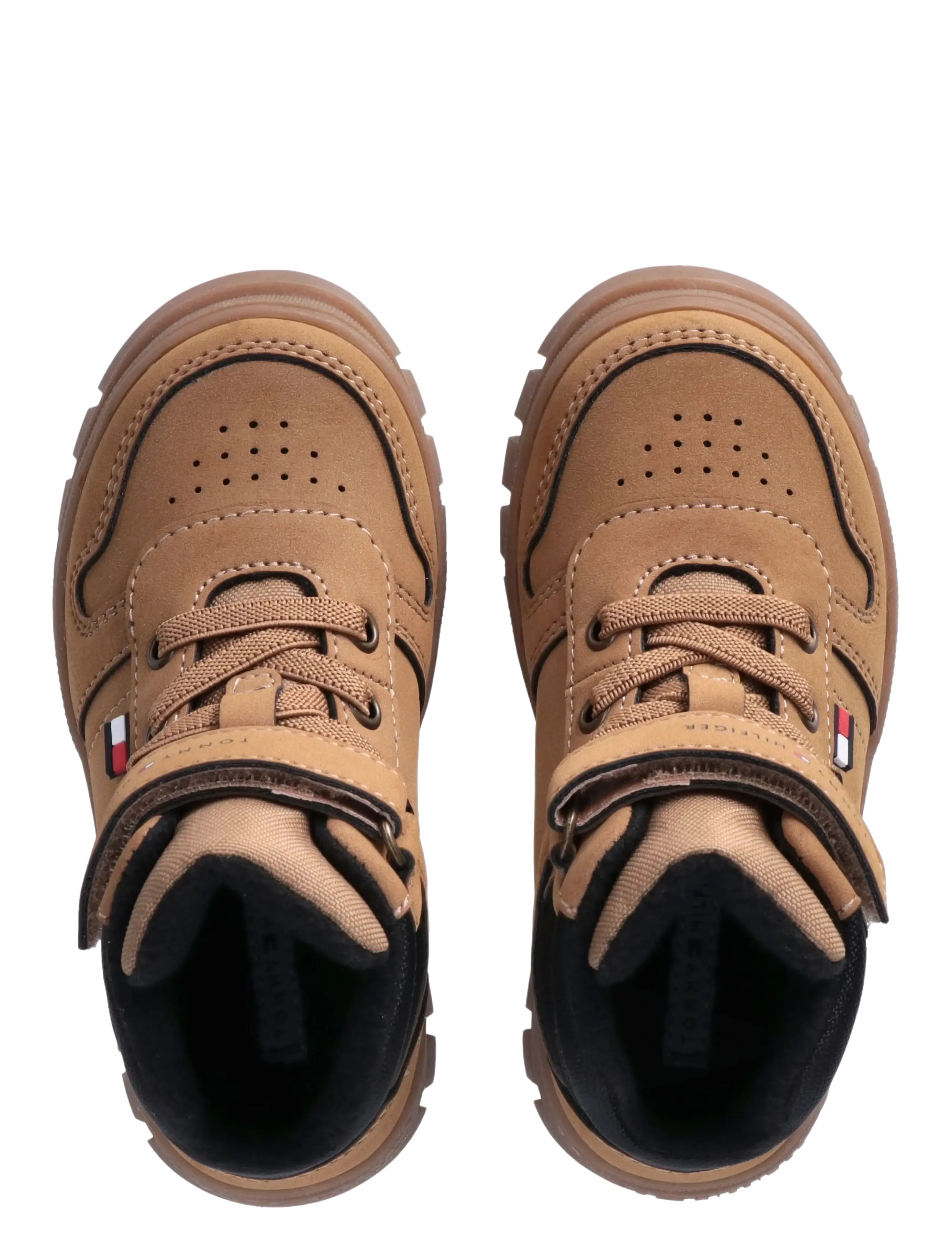 Tommy Hilfiger - LACE-UP/VELCRO BOOTIE CAMEL/BLACK - camel/black - 4