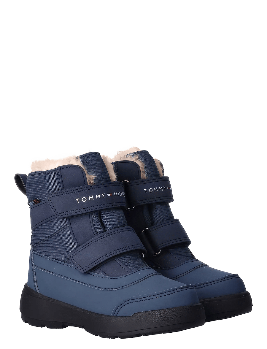 Tommy Hilfiger - FUNCTIONAL BOOTIE BLACK/CAMEL - vinterstövlar - blue - 0