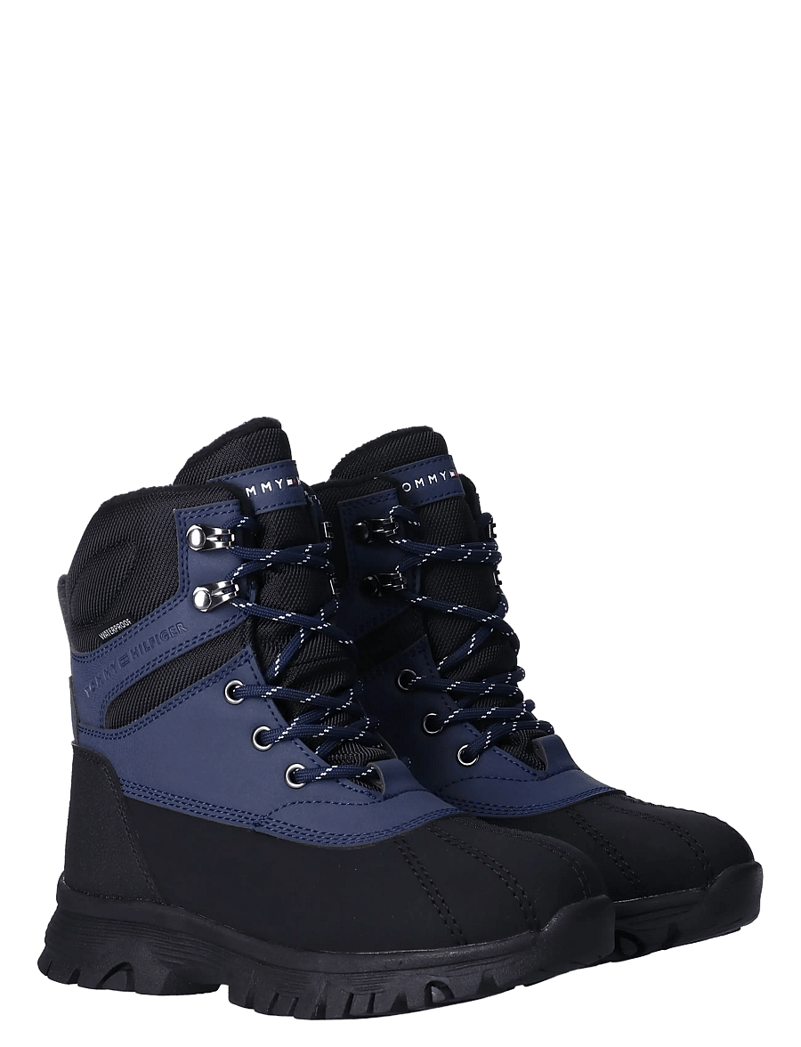 Tommy Hilfiger - FUNCTIONAL BOOTIE BLACK/BLUE - vinterstövlar - black/blue - 0