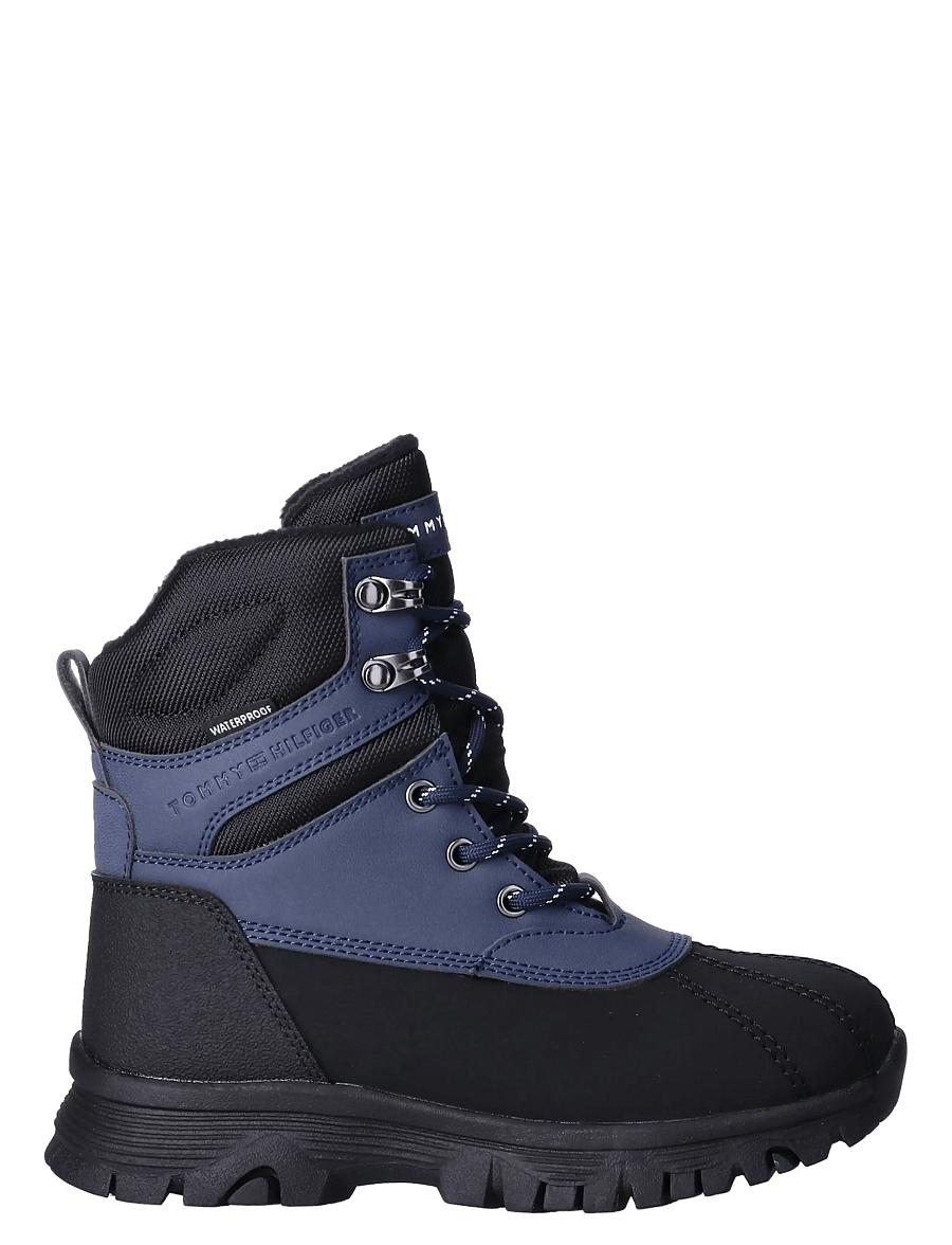 Tommy Hilfiger - FUNCTIONAL BOOTIE BLACK/BLUE - vinterstövlar - black/blue - 1