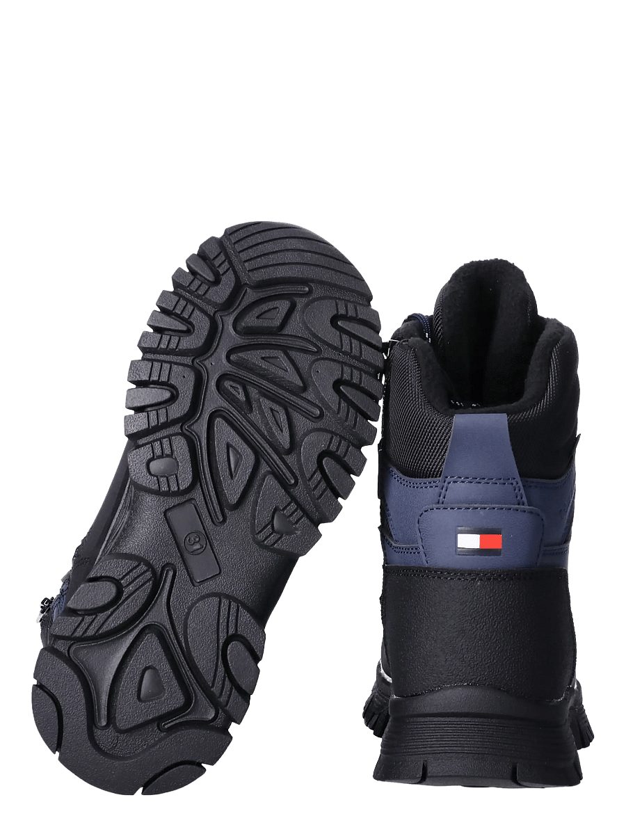 Tommy Hilfiger - FUNCTIONAL BOOTIE BLACK/BLUE - vinterstövlar - black/blue - 3